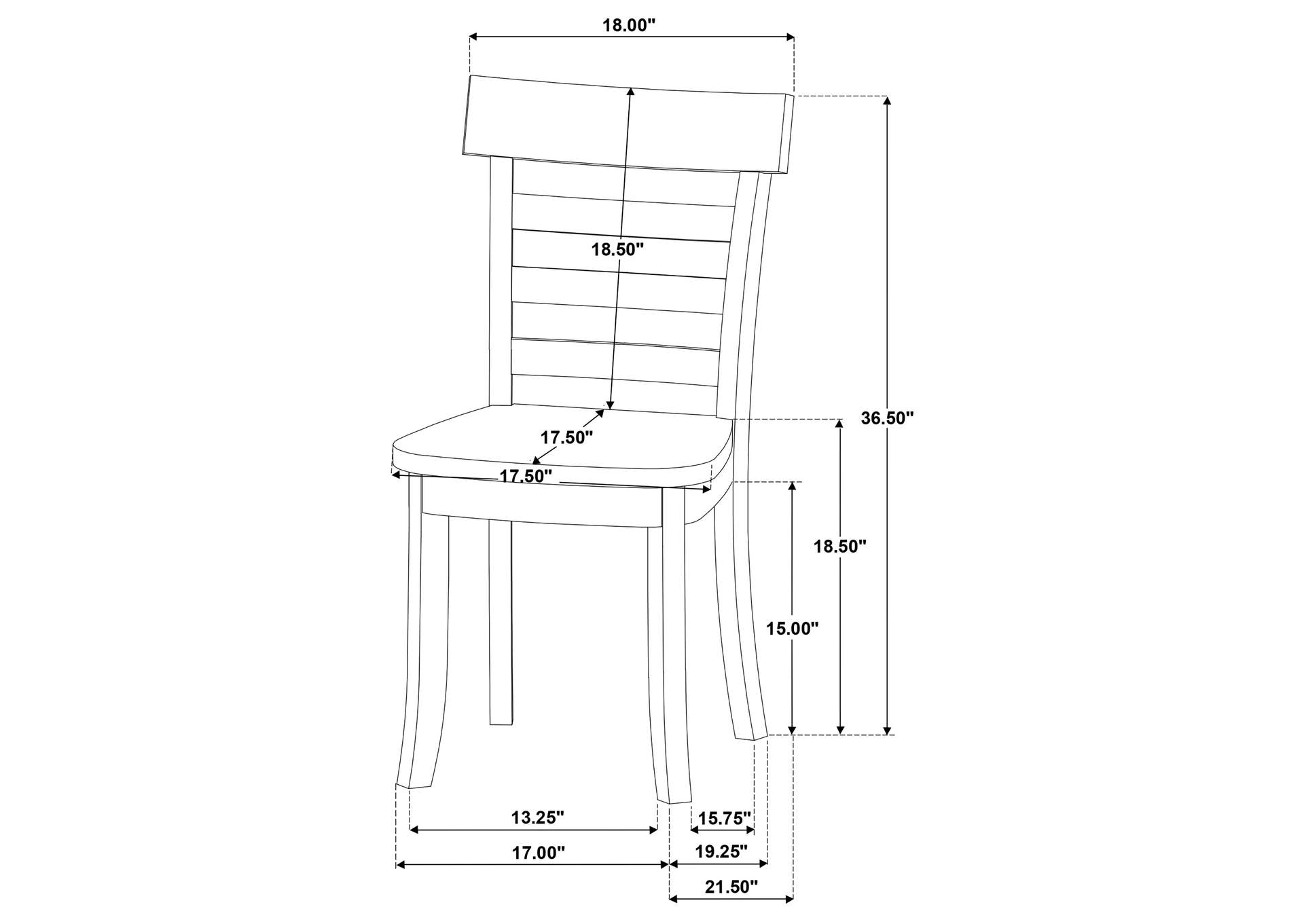 Orrison Ladder Back Dining Side Chair Linen (Set of 2) image 10