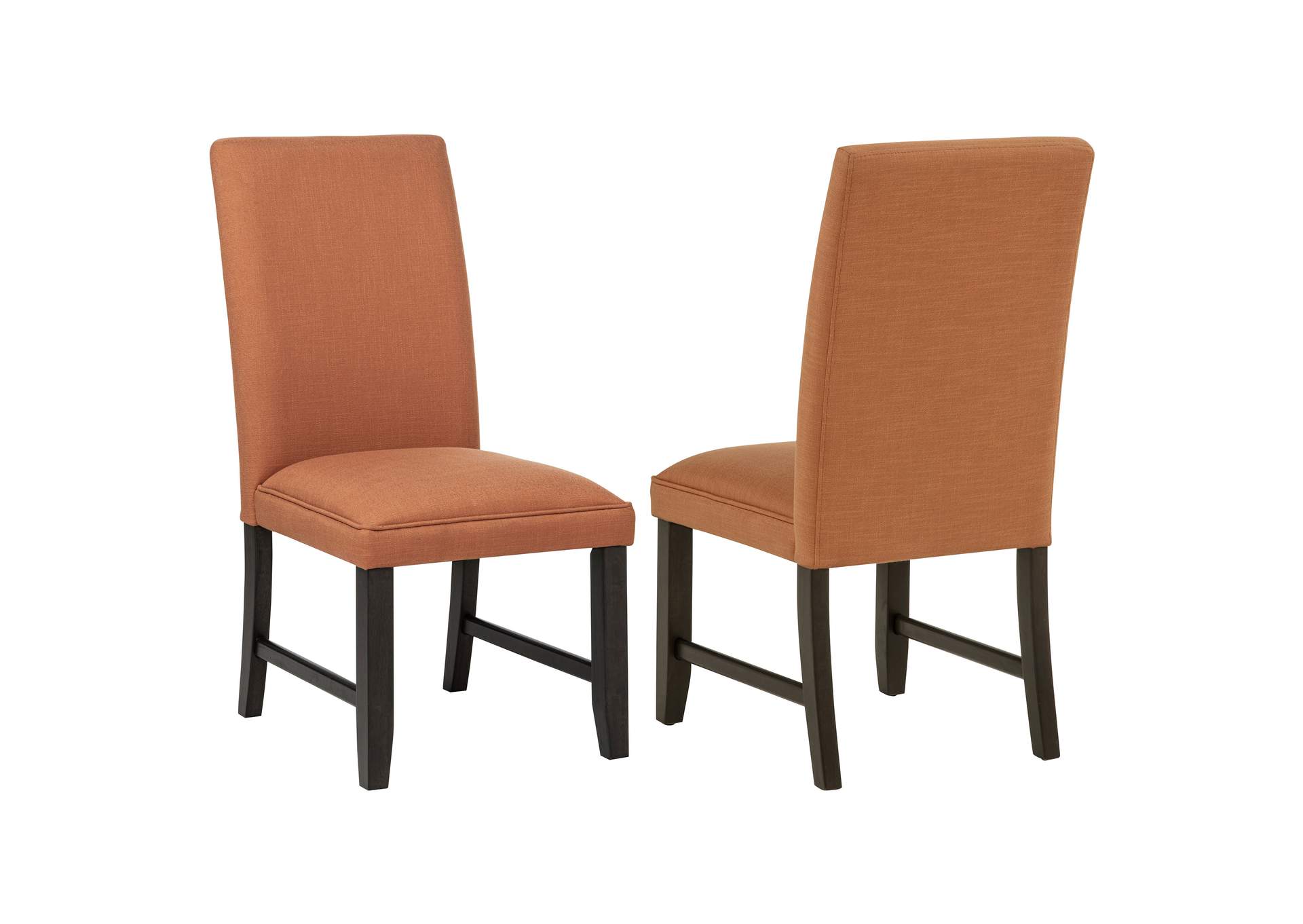 Berning Fabric Upholstered Parson Side Chair Salmon Orange (Set of 2) image 1