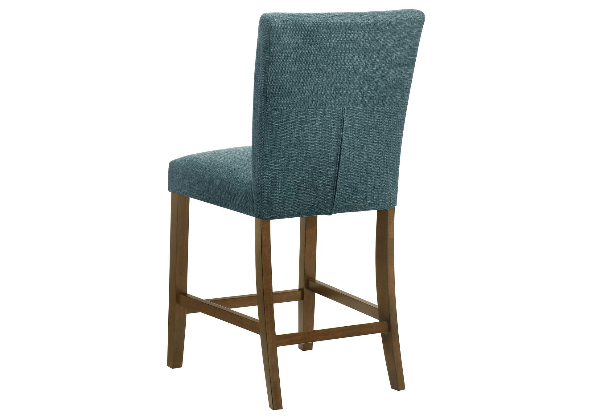 Paxton 5-piece Round Glass Top Counter Height Dining Set Teal Blue image 11