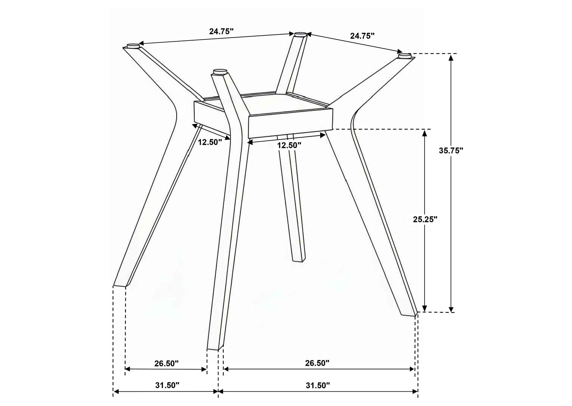 Paxton 5-piece Round Glass Top Counter Height Dining Set Teal Blue image 15