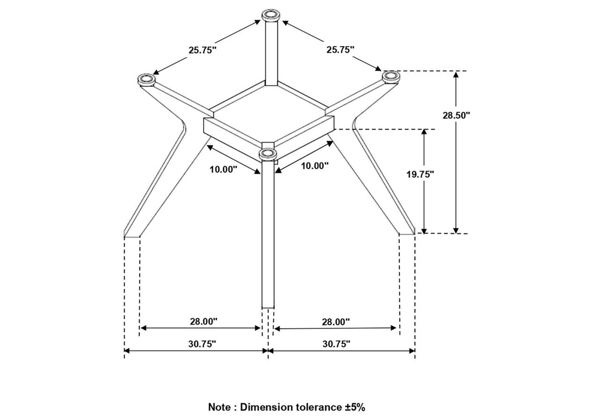Paxton Round Glass Top Dining Table Nutmeg