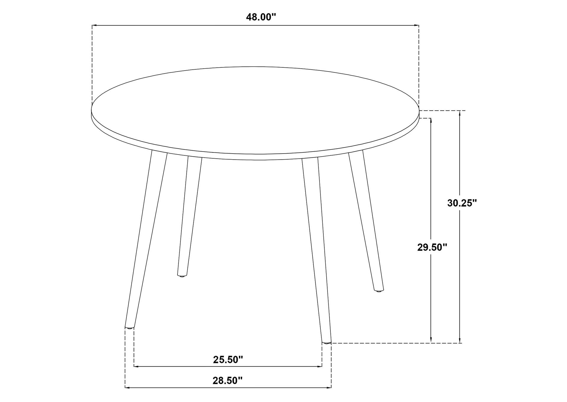 Andrews 5-piece Round Dining Table Set Light Ash and White image 12
