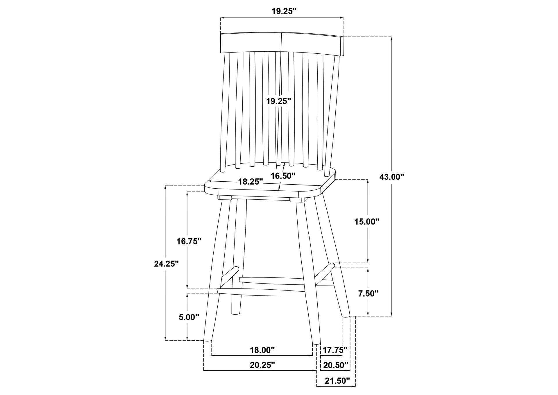 Andrews 5-piece Round Counter Dining Set Light Ash and Black image 13