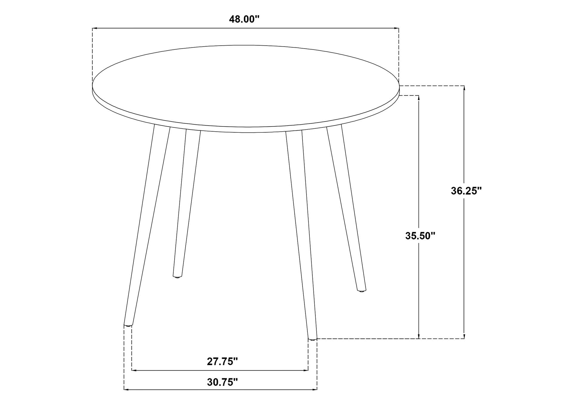 Andrews 5-piece Round Counter Dining Set Light Ash and White image 12