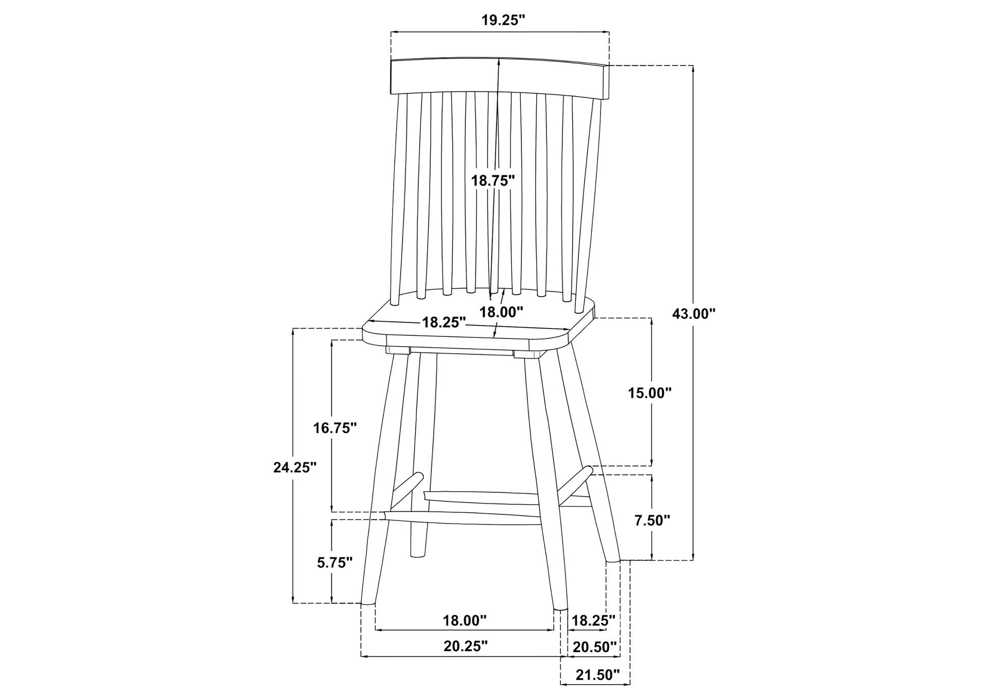 Andrews 5-piece Round Counter Height Dining Set Light Ash image 12