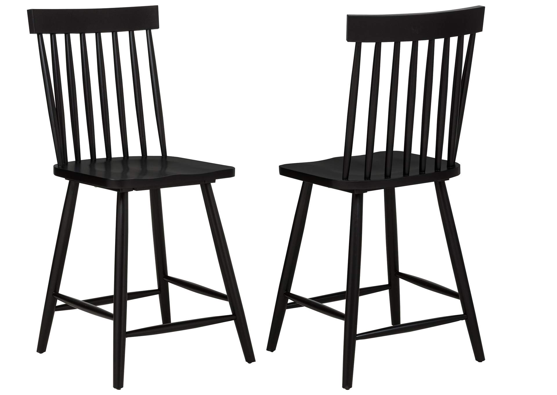 Andrews Windsor Counter Height Dining Side Chair Black (Set of 2) image 1