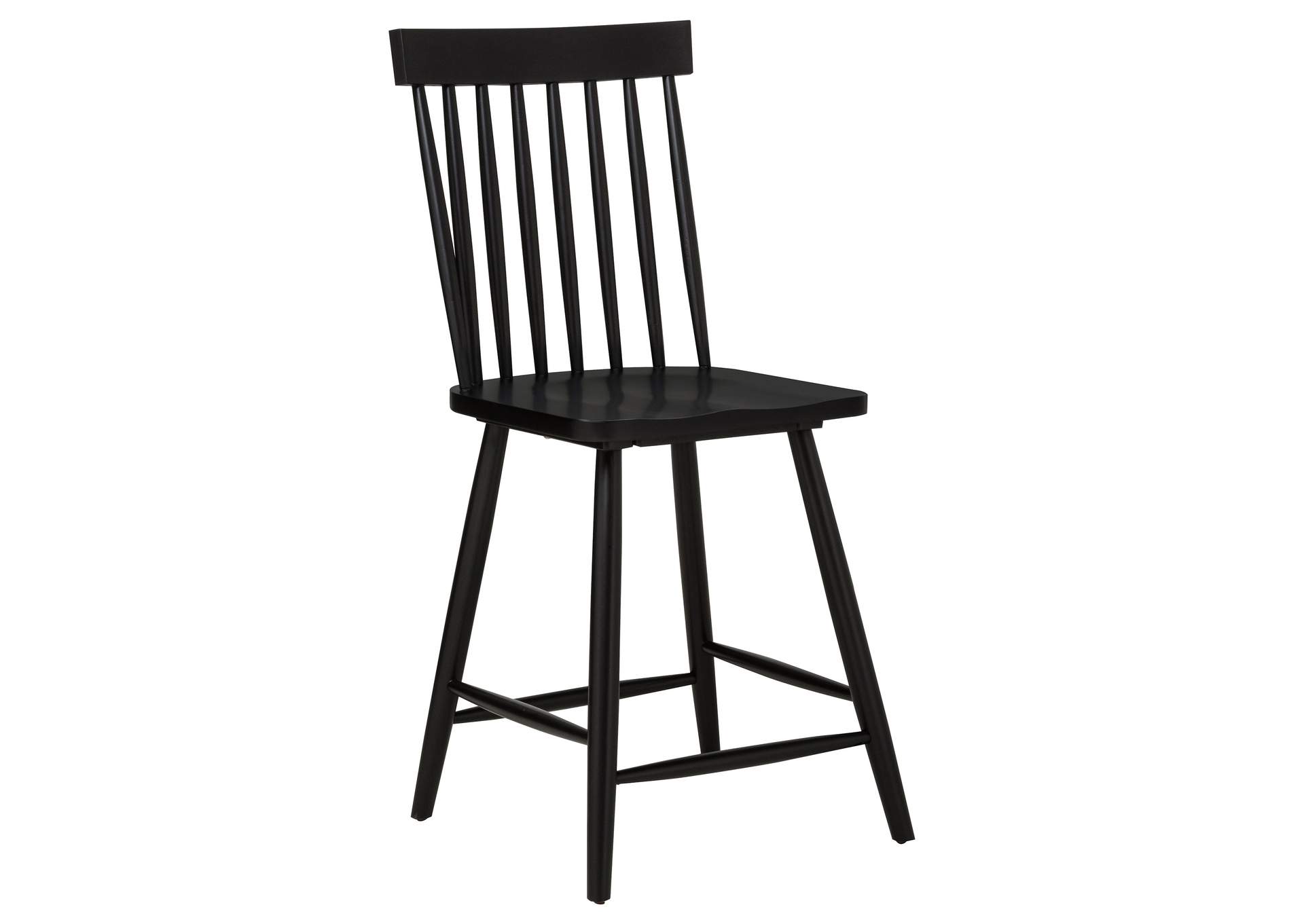 Andrews Windsor Counter Height Dining Side Chair Black (Set of 2) image 4