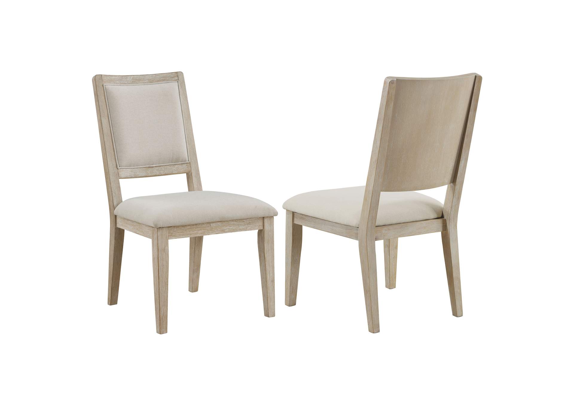 Trofello Cushioned Dining Side Chair White Washed (Set of 2)