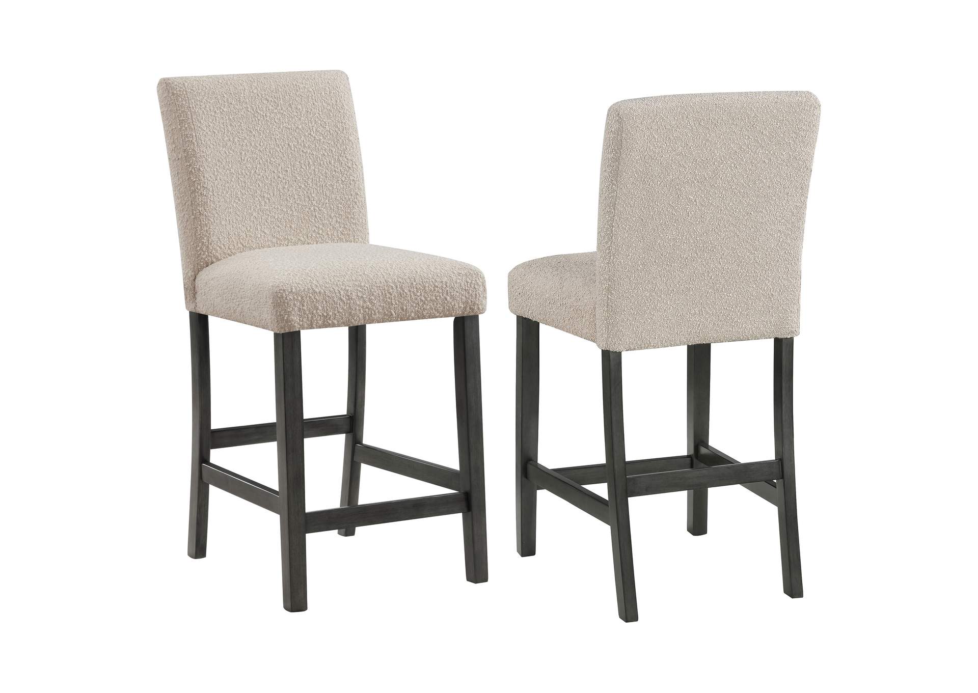 Alba Boucle Upholstered Counter Chair Beige (Set of 2)
