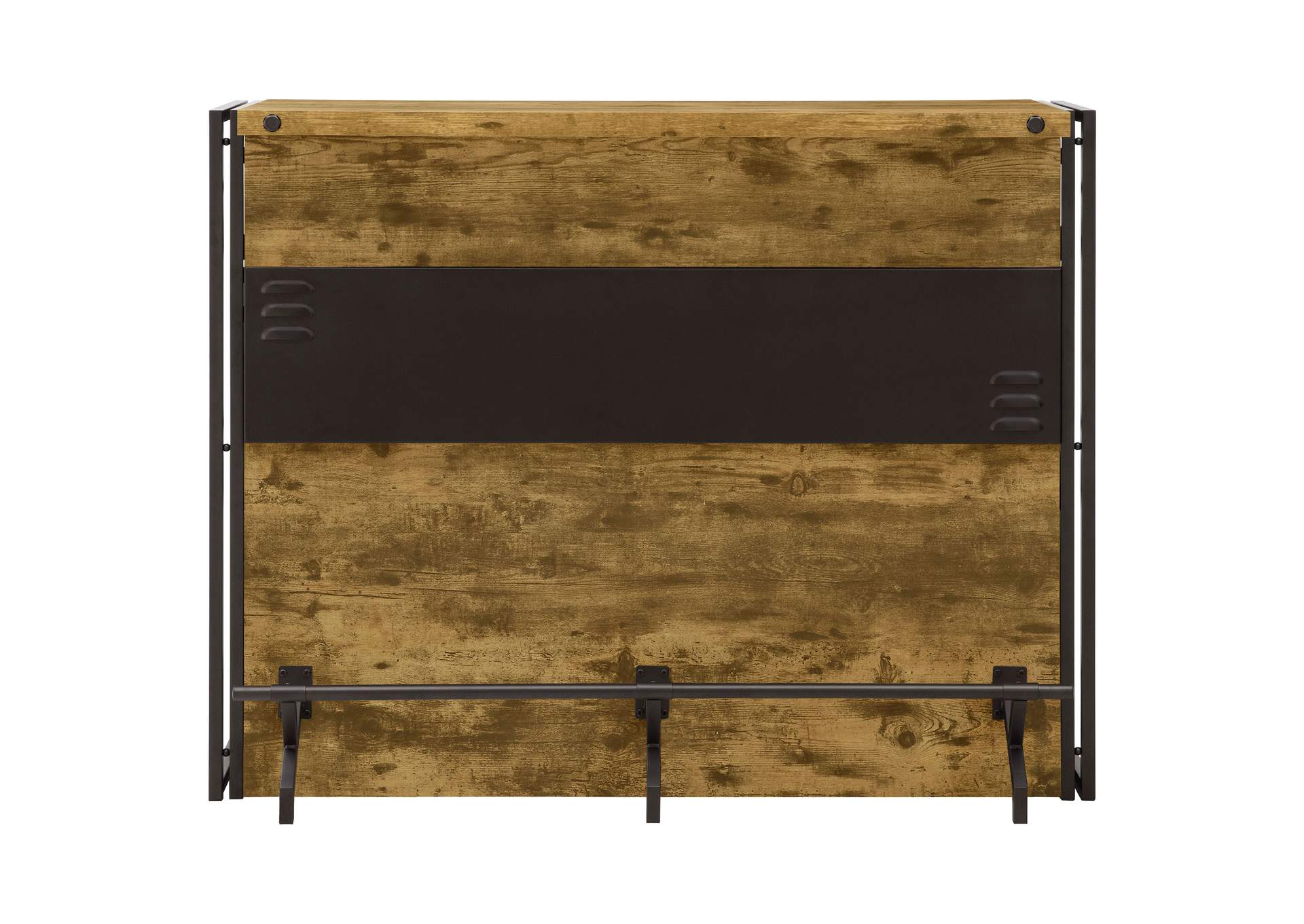 Renaldi 3-shelf Home Bar Wine Cabinet Rustic Nutmeg