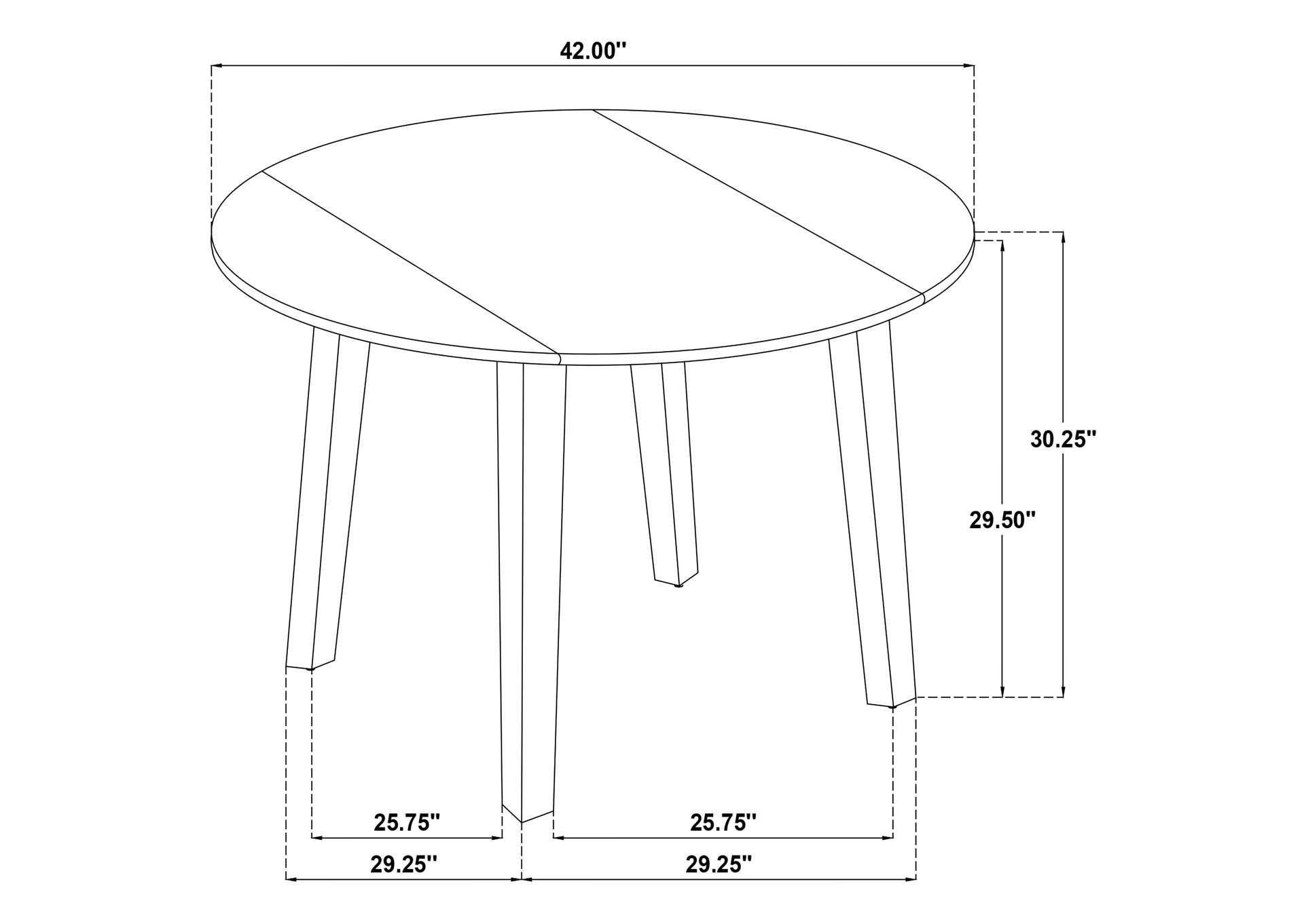 Catley 5-piece Round Drop Leaf Dining Table Set Dark Coffee image 13