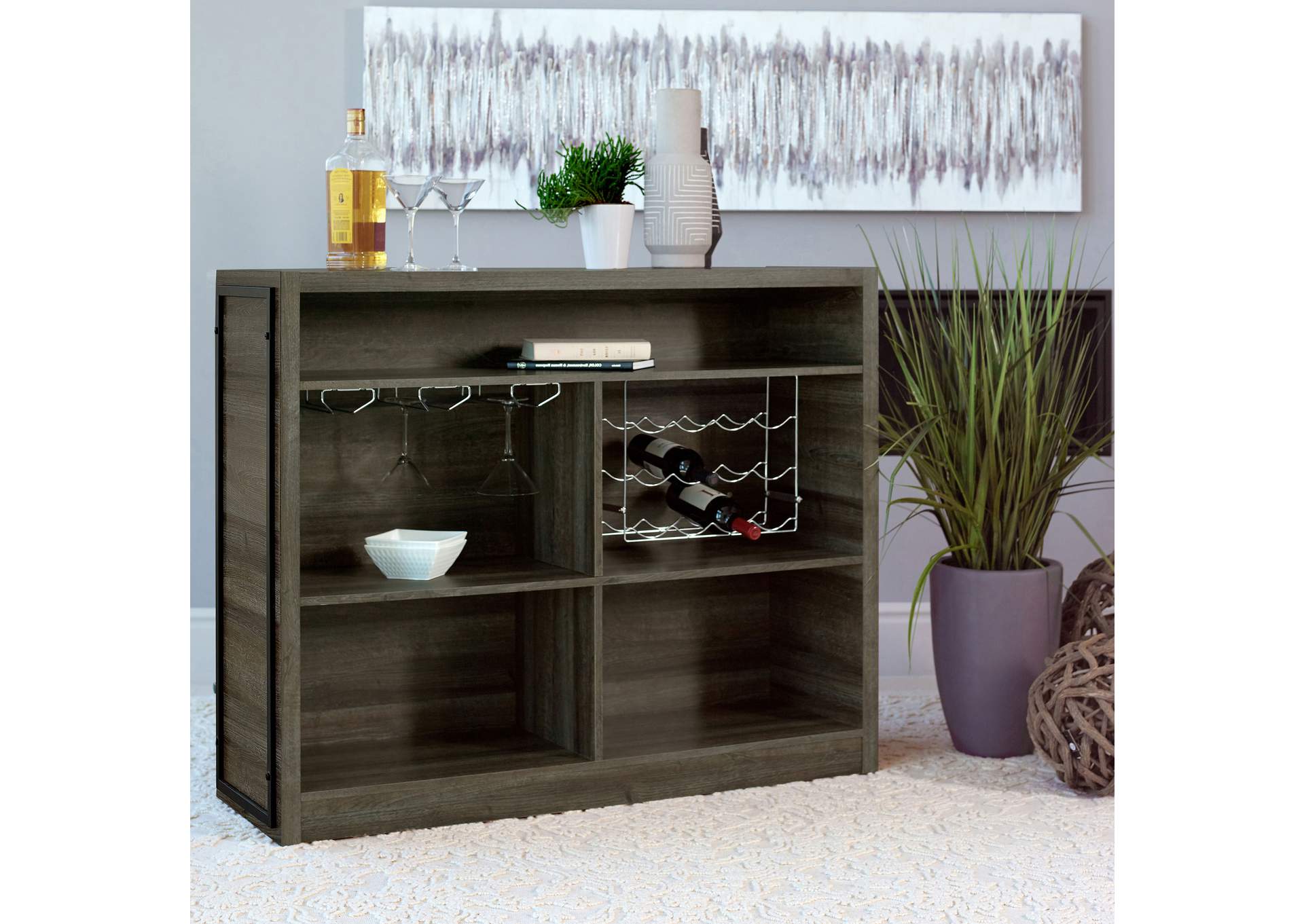 Joe 5-shelf Bar Unit Aged Oak