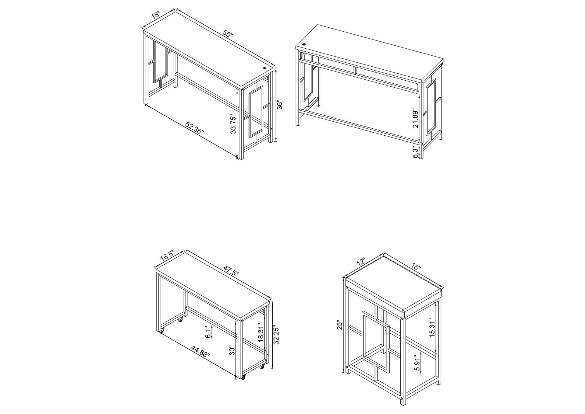 4 PC COUNTER HT DINING SET