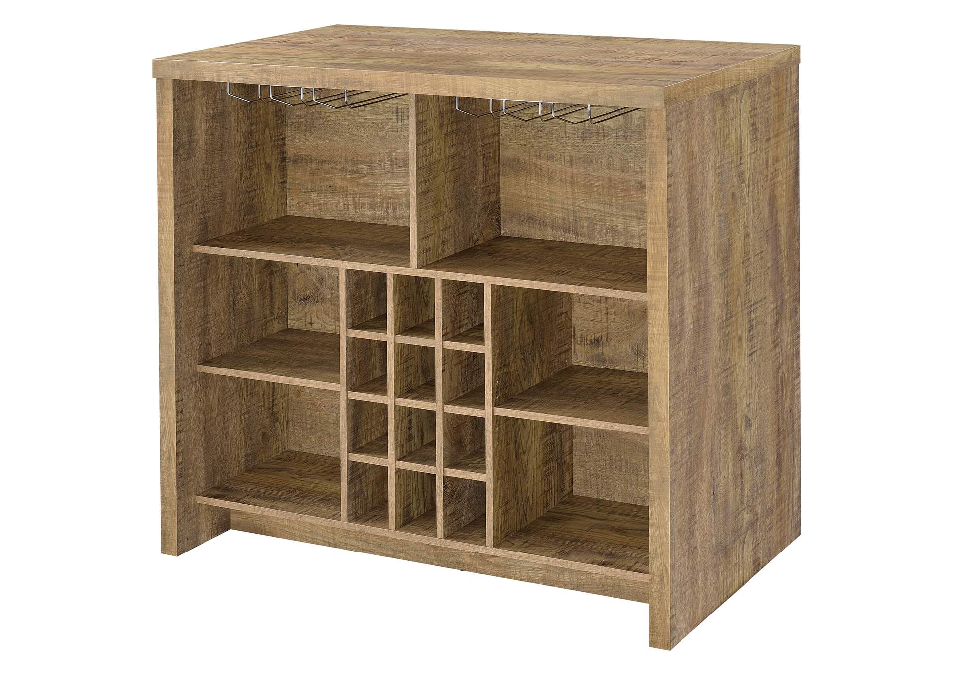 Topanga Engineered Wood Freestanding Home Bar Mango