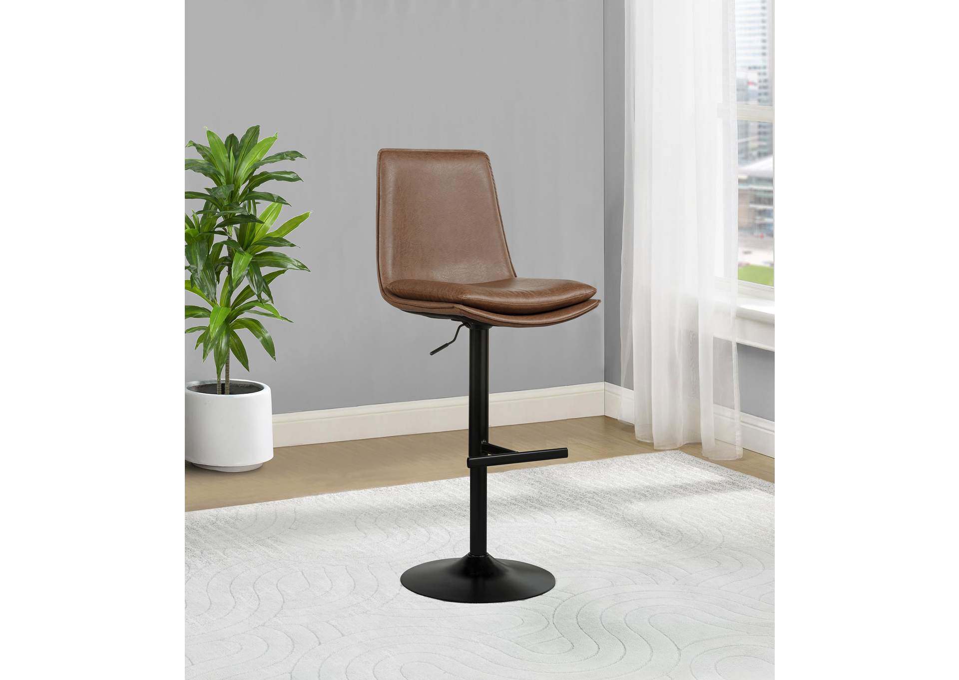 2027 Adjustable Bar Chair Coffee / Black image 3