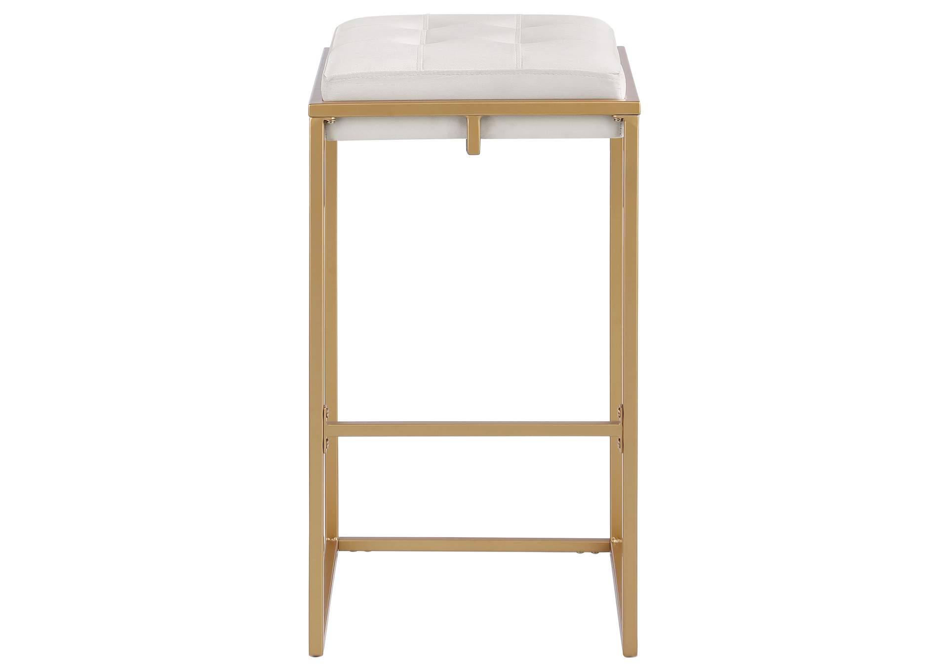 Nadia Upholstered Backless Bar Stool Beige (Set of 2)