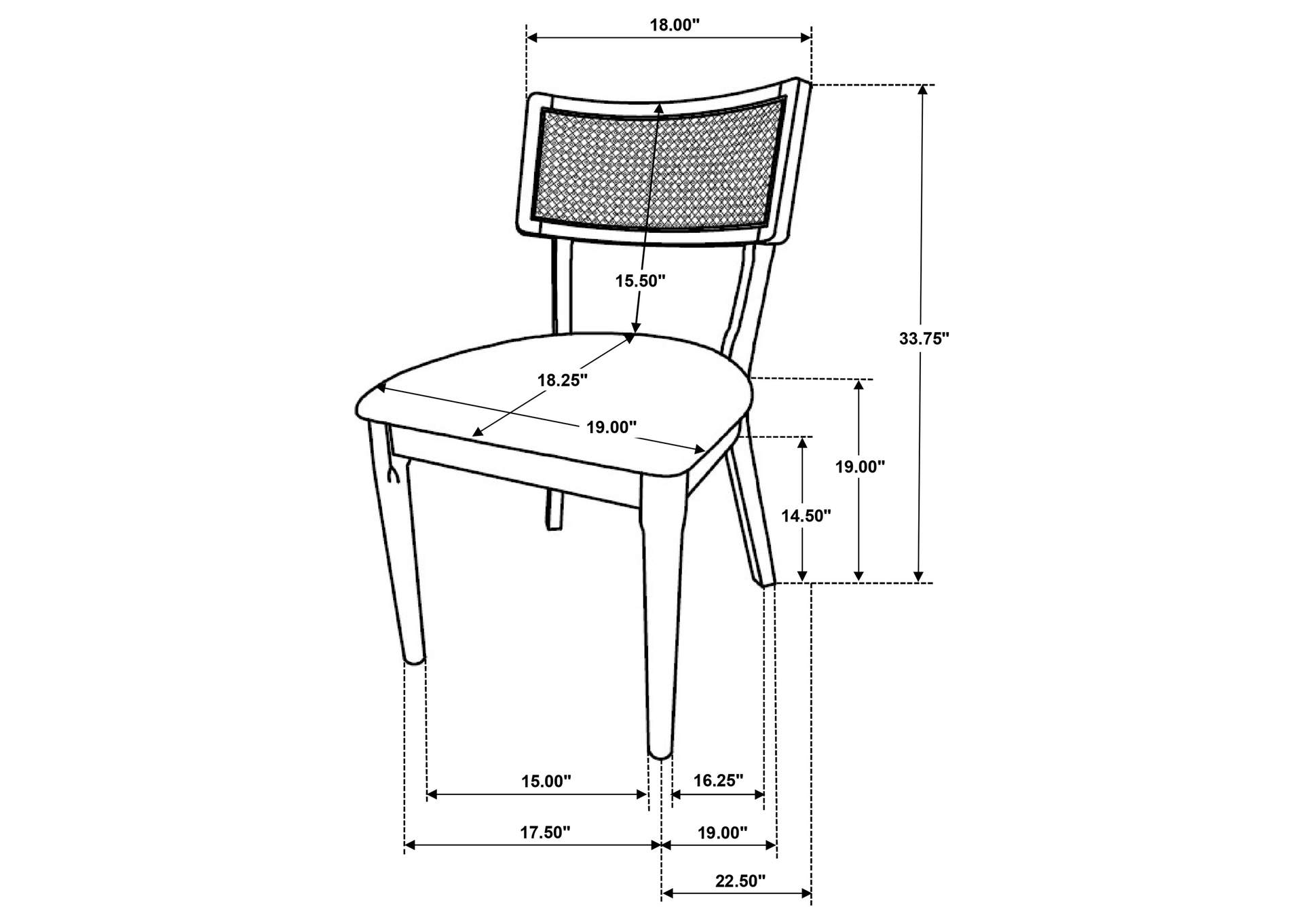 Fabra Cane Back Side Chair Honey Wheat (Set of 2) image 14