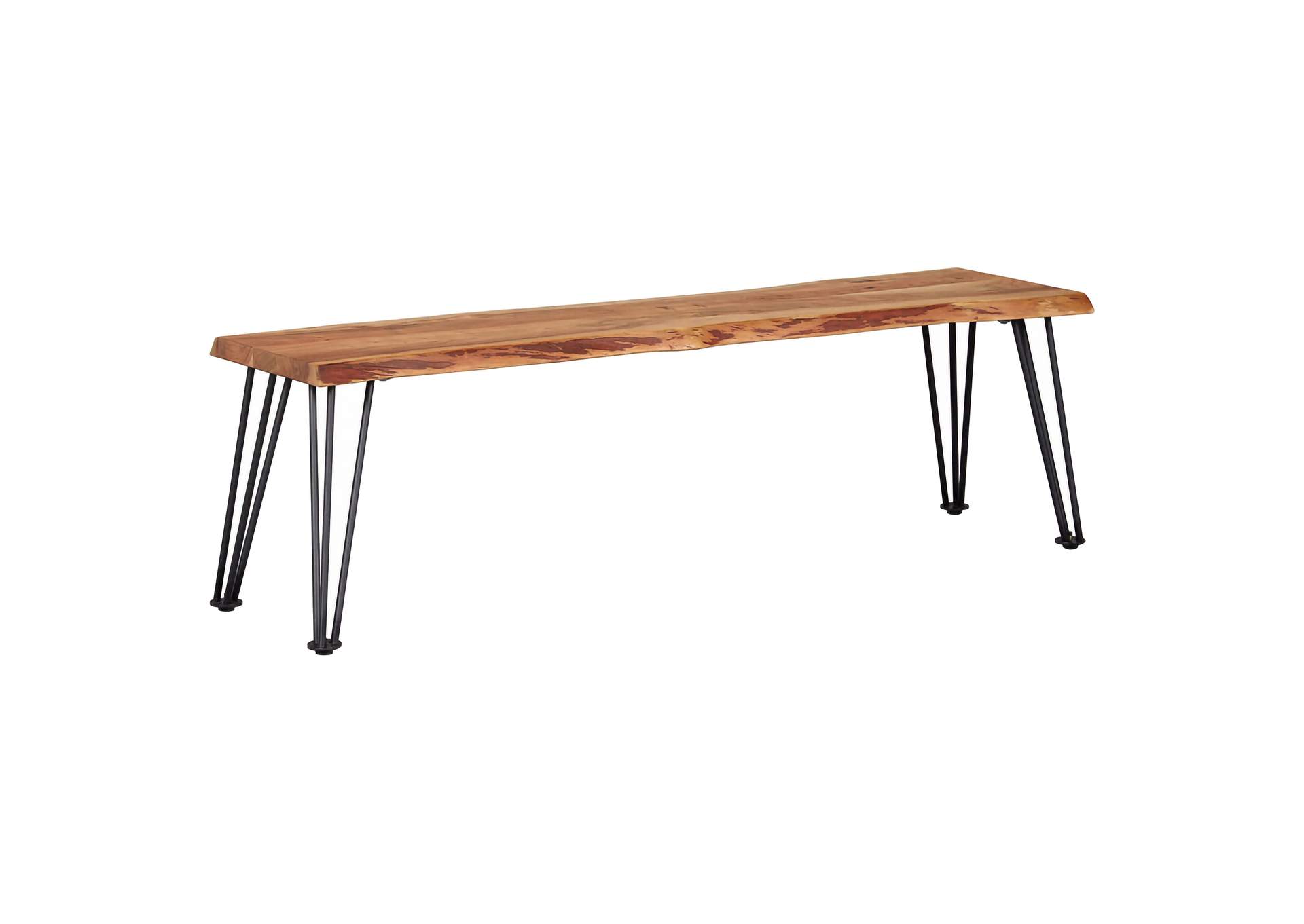 Sherman Wood Dining Bench Natural Acacia image 1