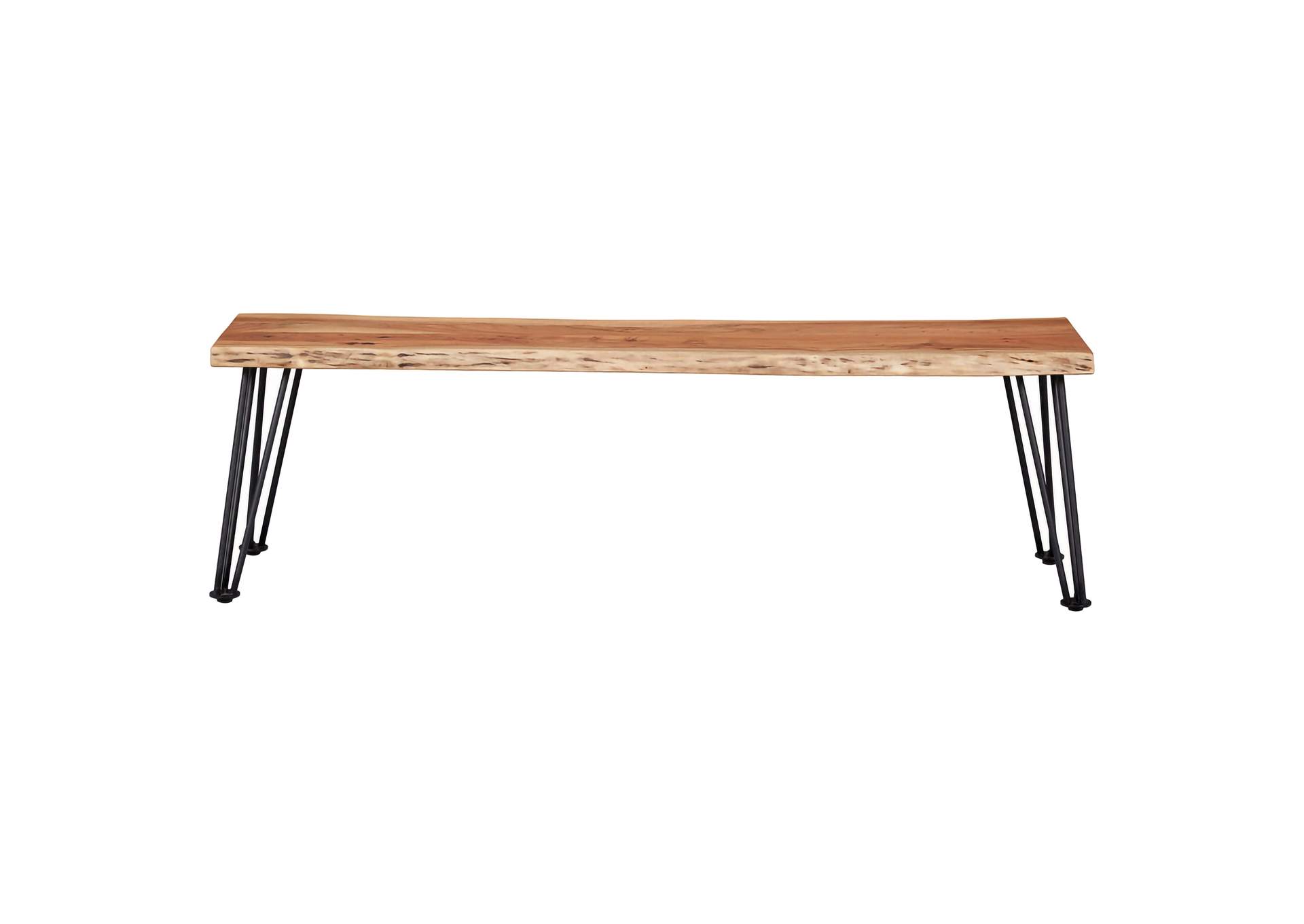 Sherman Wood Dining Bench Natural Acacia image 4