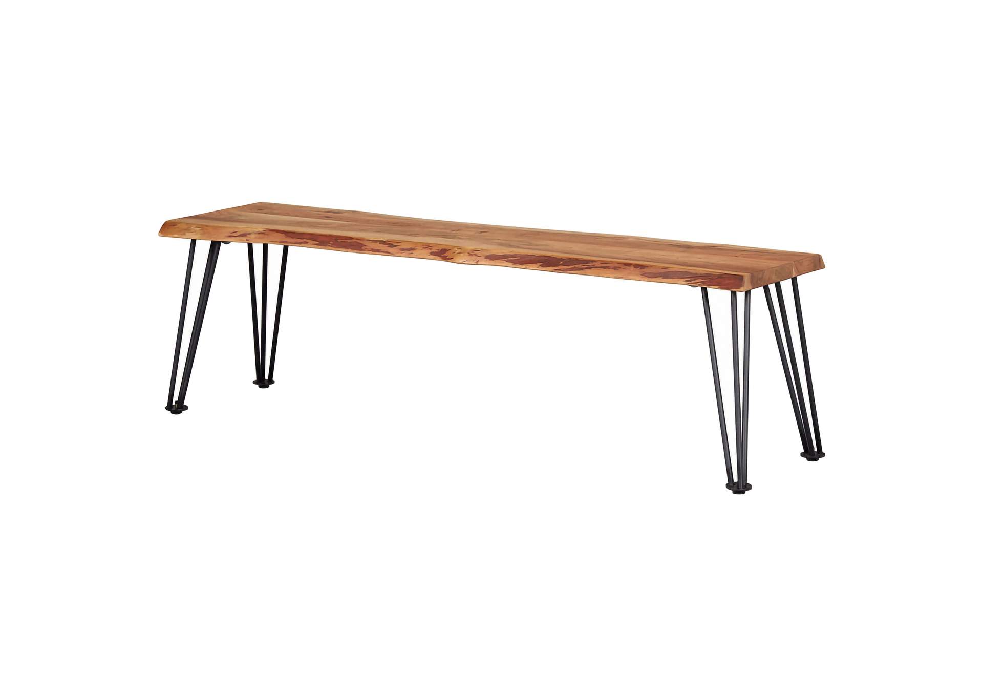 Sherman Wood Dining Bench Natural Acacia image 5