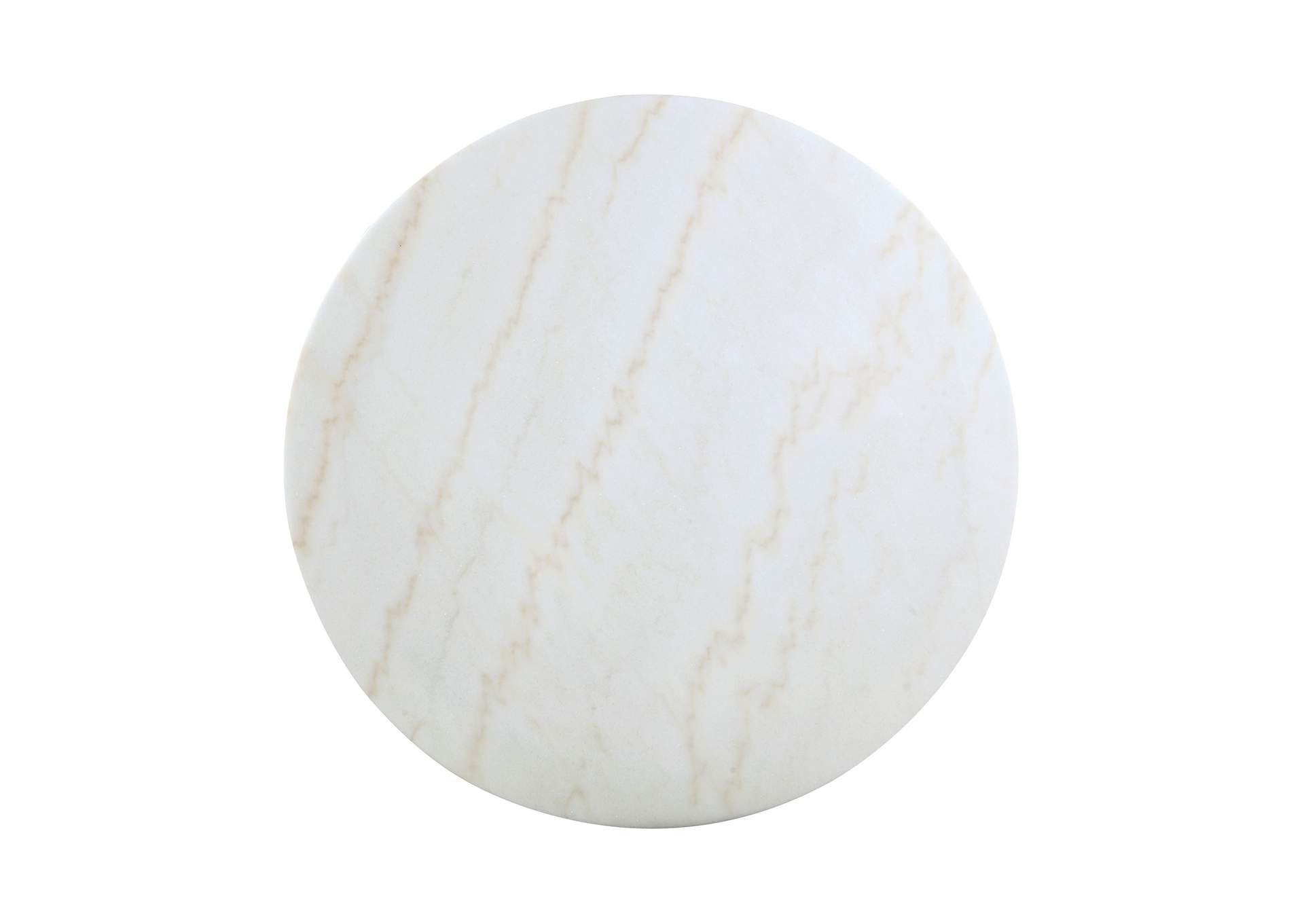 Kella Round Dining Table Natural Marble and Gold