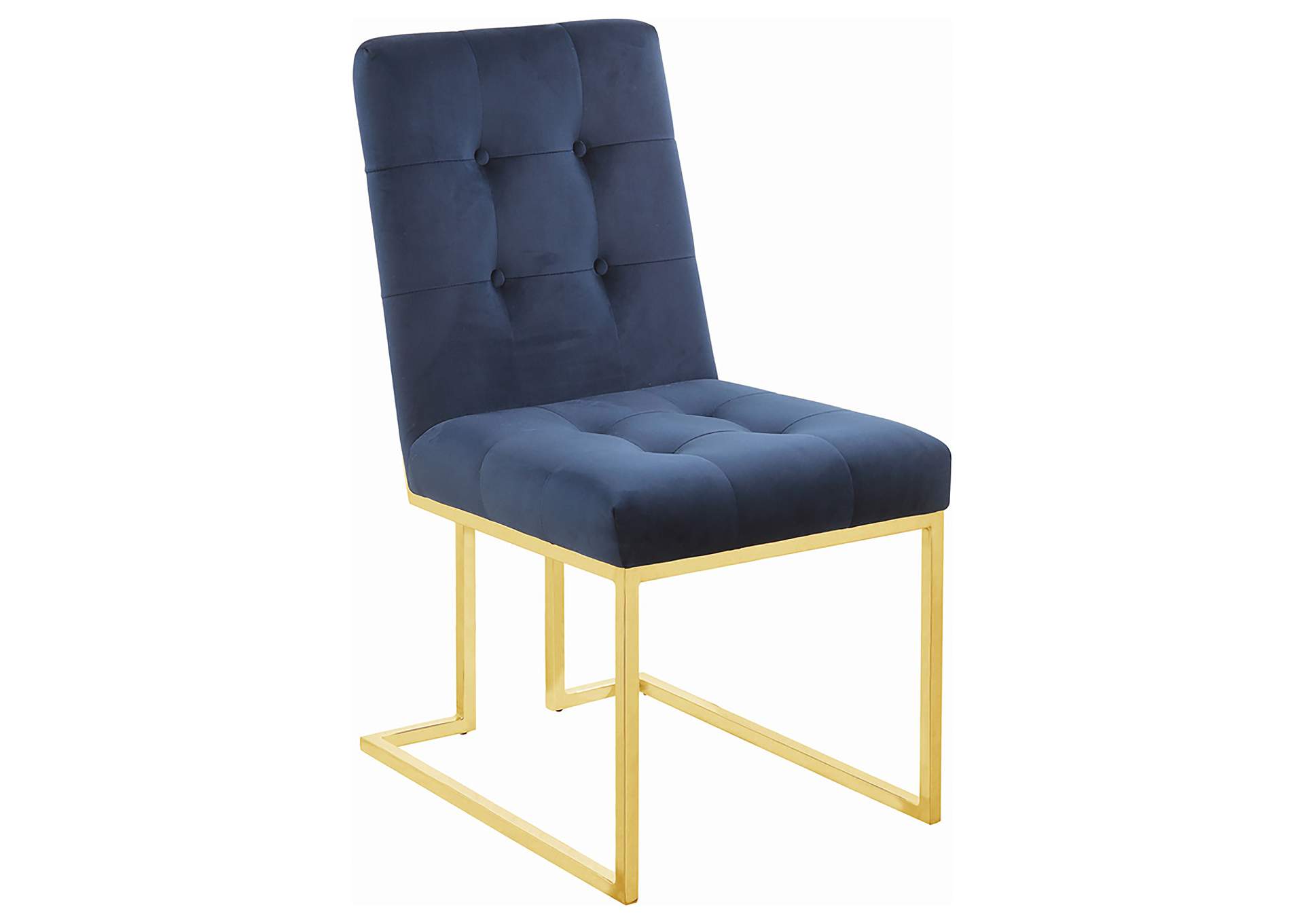 Cisco Tufted Back Side Chairs Ink Blue (Set of 2)