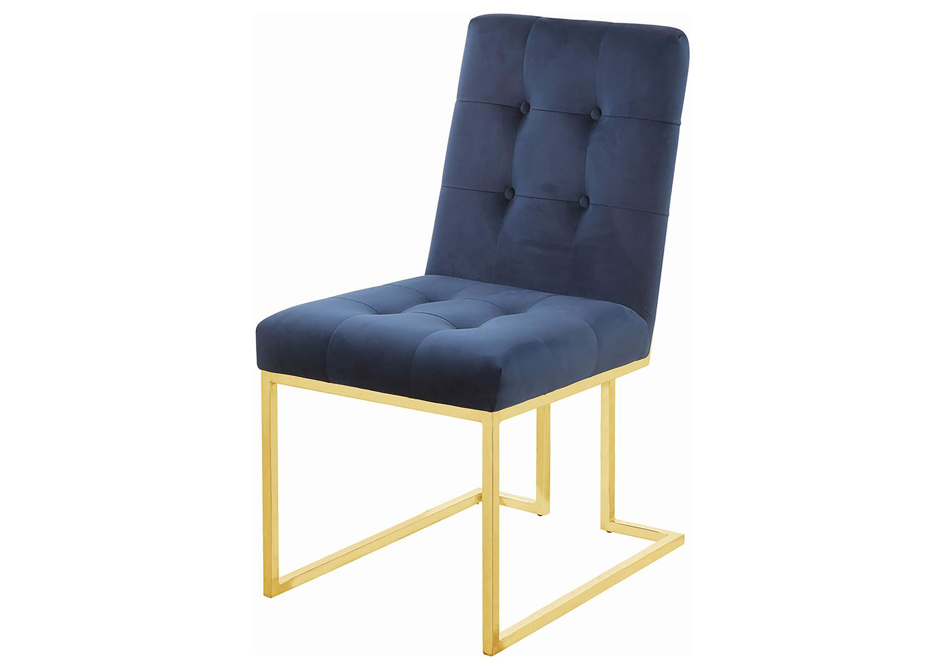 Cisco Tufted Back Side Chairs Ink Blue (Set of 2)