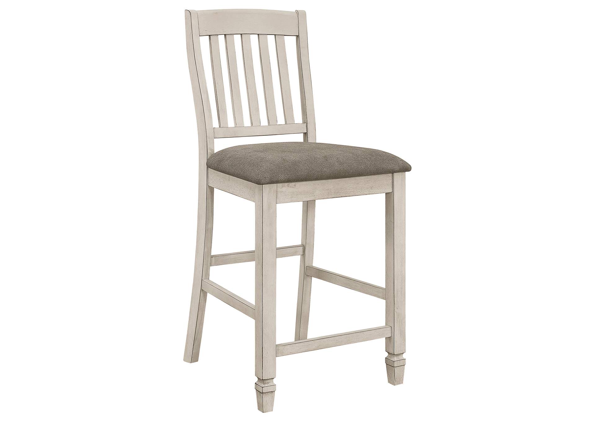 Sarasota 5-piece Round Counter Dining Set Nutmeg and Rustic Cream