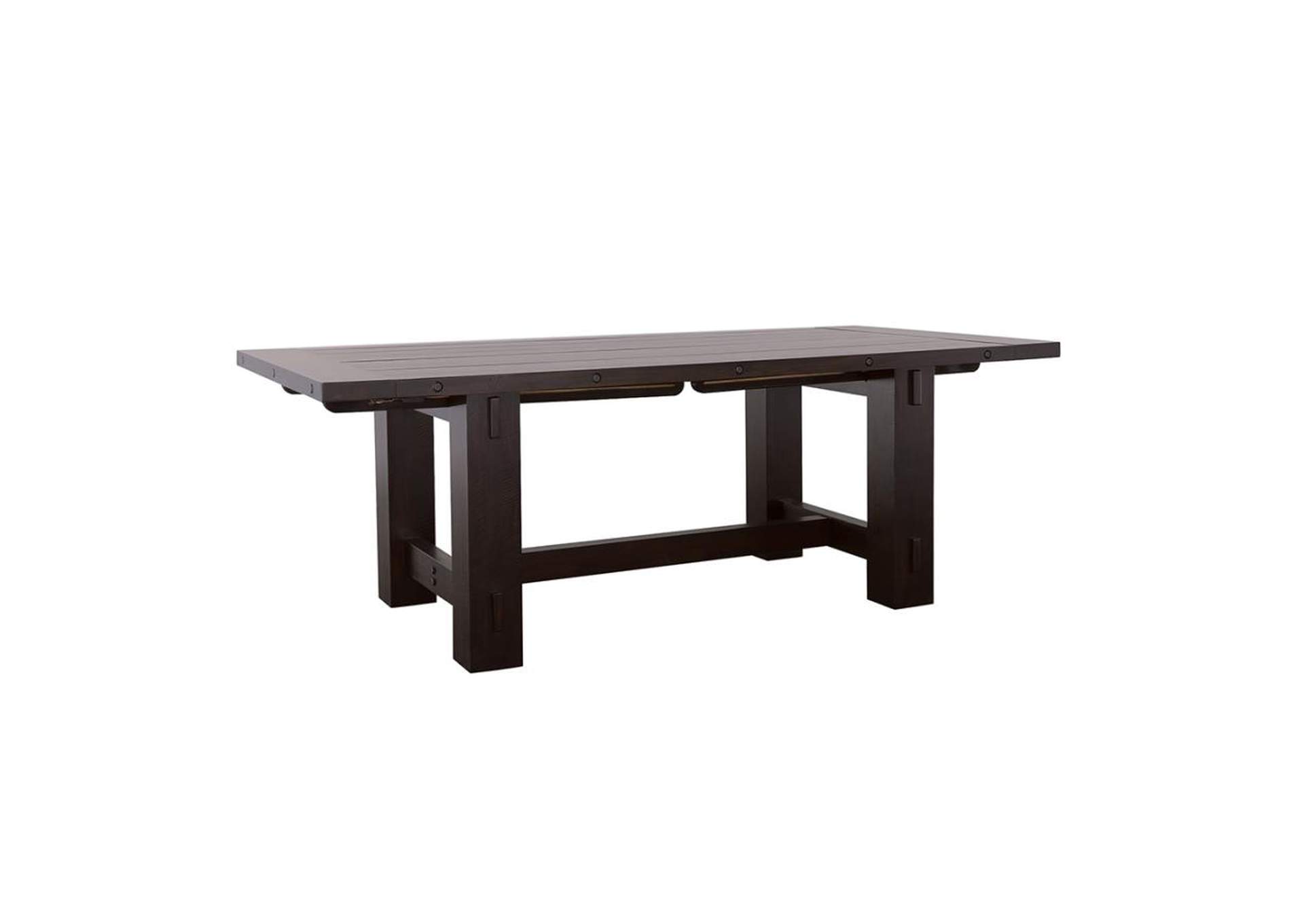 Calandra Rectangle Dining Table with Extension Leaf Vintage Java