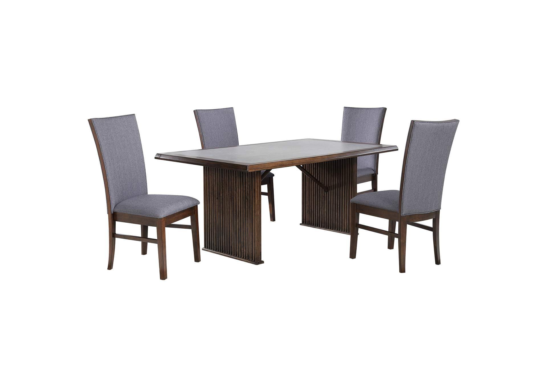 Sherwood 5-piece Rectangular Dining Table Set Brown
