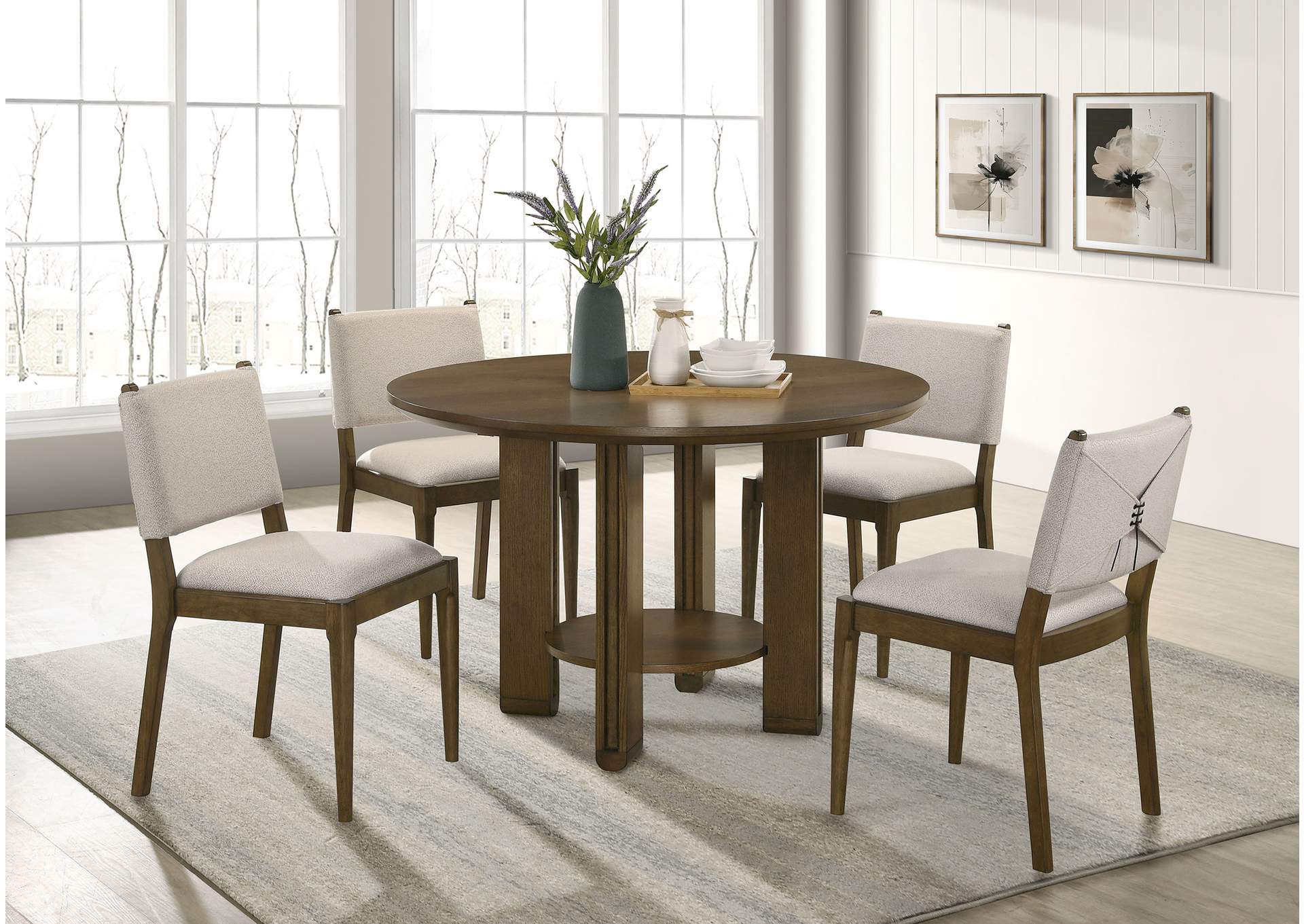 Ottowa Upholstered Dining Side Chair Brown