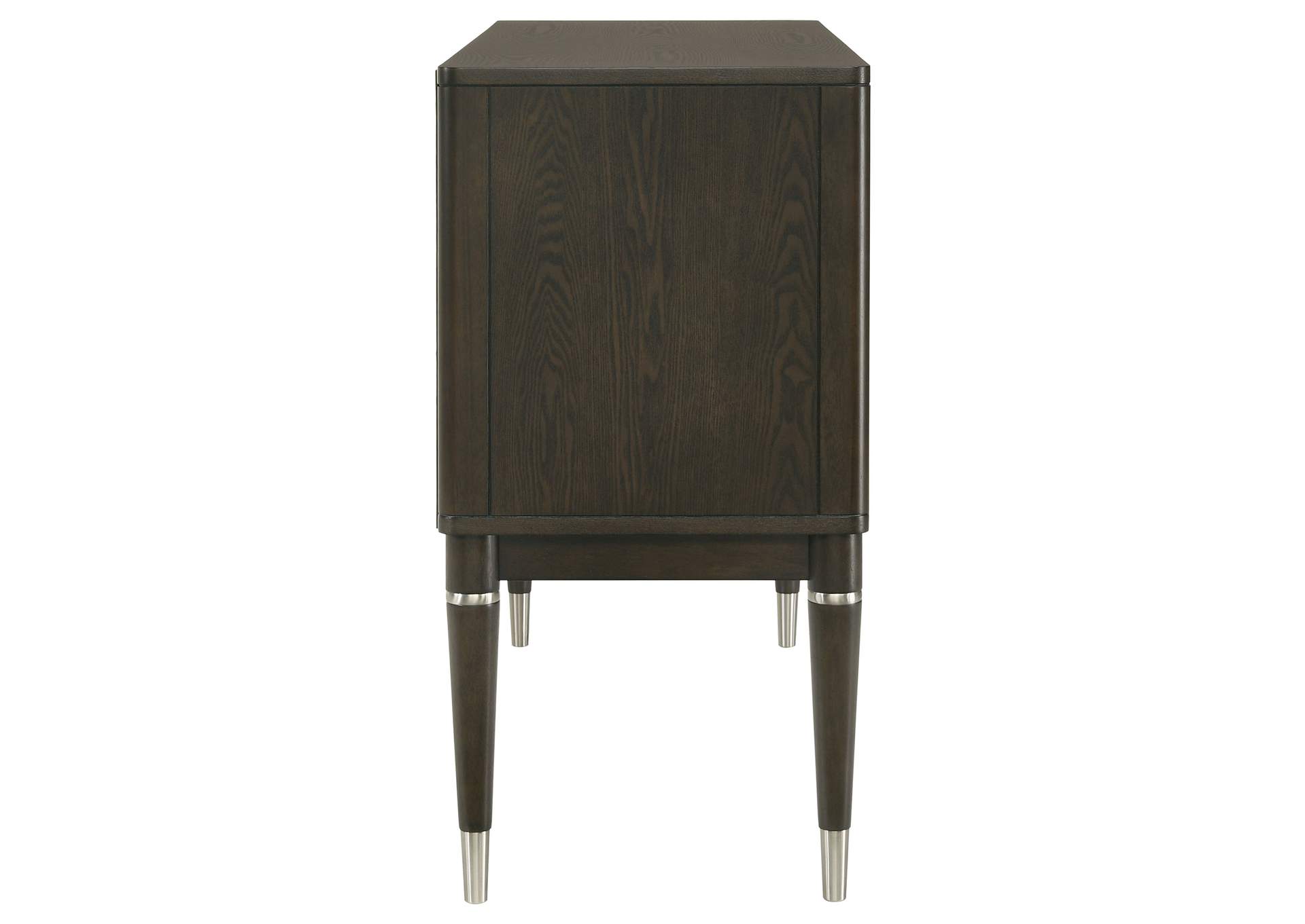 Reseda 4-door Dining Sideboard Server with Shelves Ash Brown
