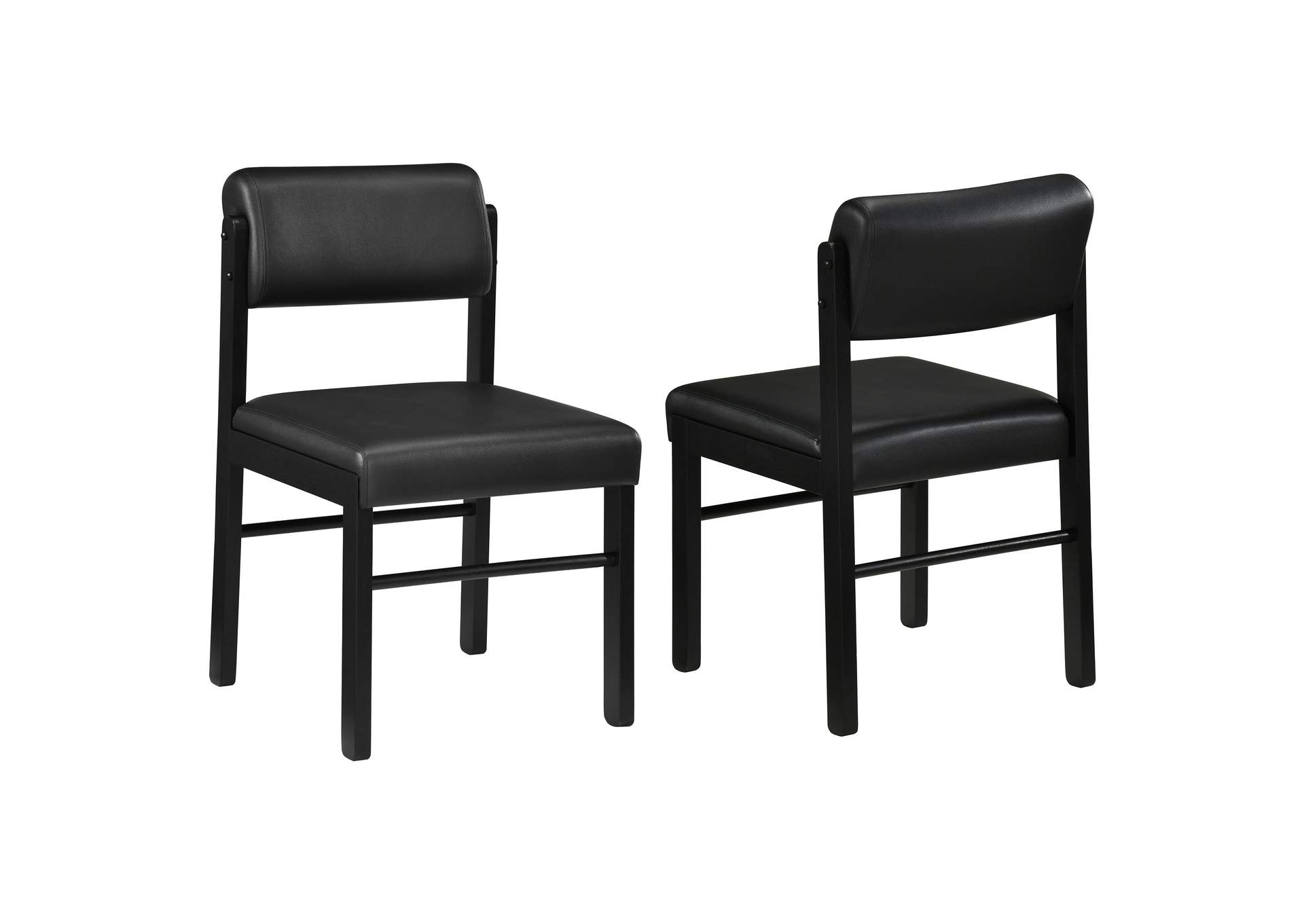 Kehoe Upholstered Dining Side Chair Black (Set of 2) image 1