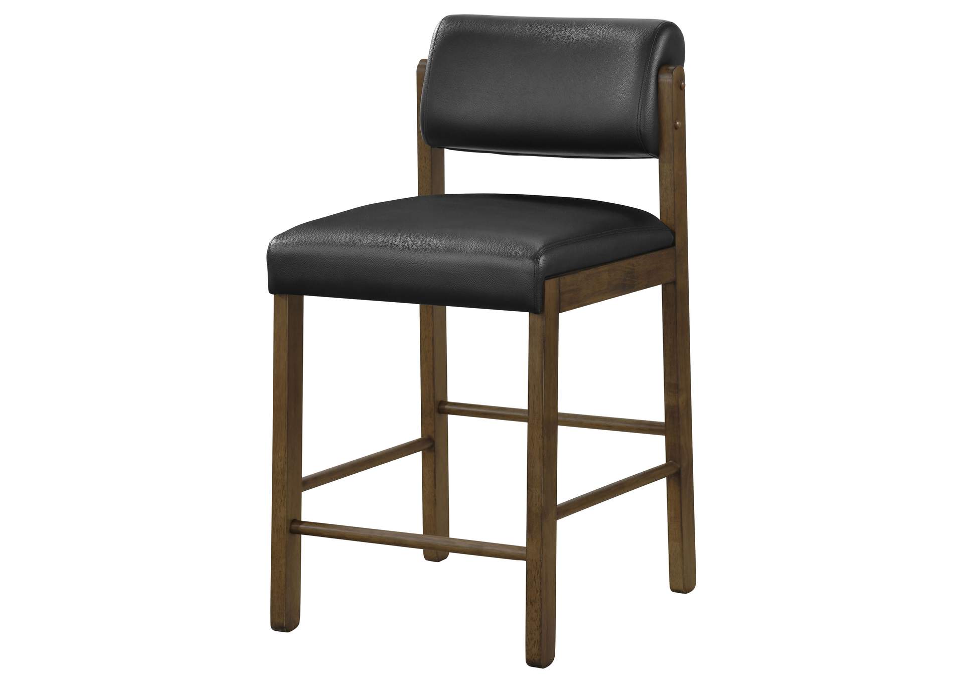 Kehoe Upholstered Counter Height Chair Black and Walnut (Set of 2) image 5