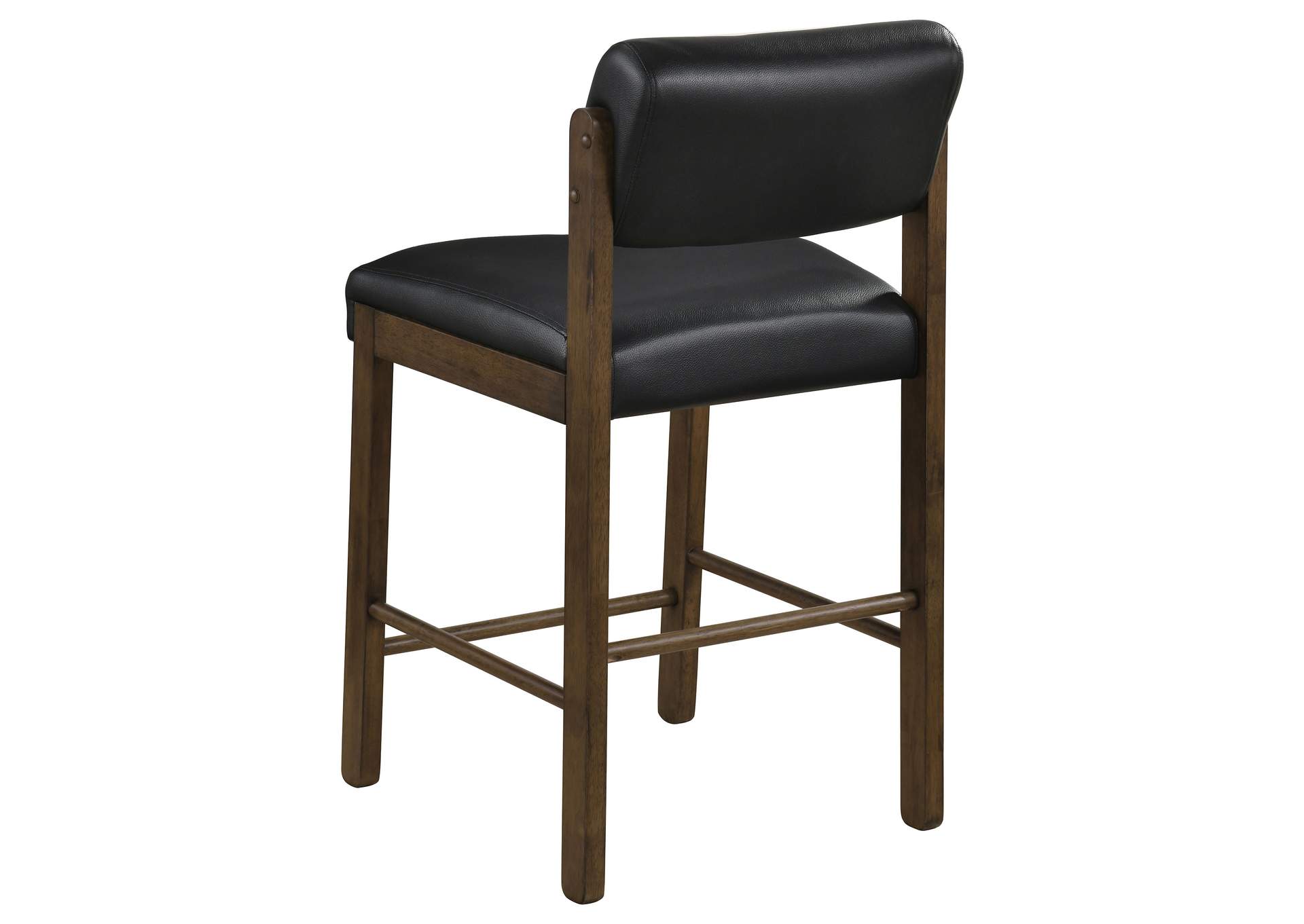 Kehoe Upholstered Counter Height Chair Black and Walnut (Set of 2) image 7