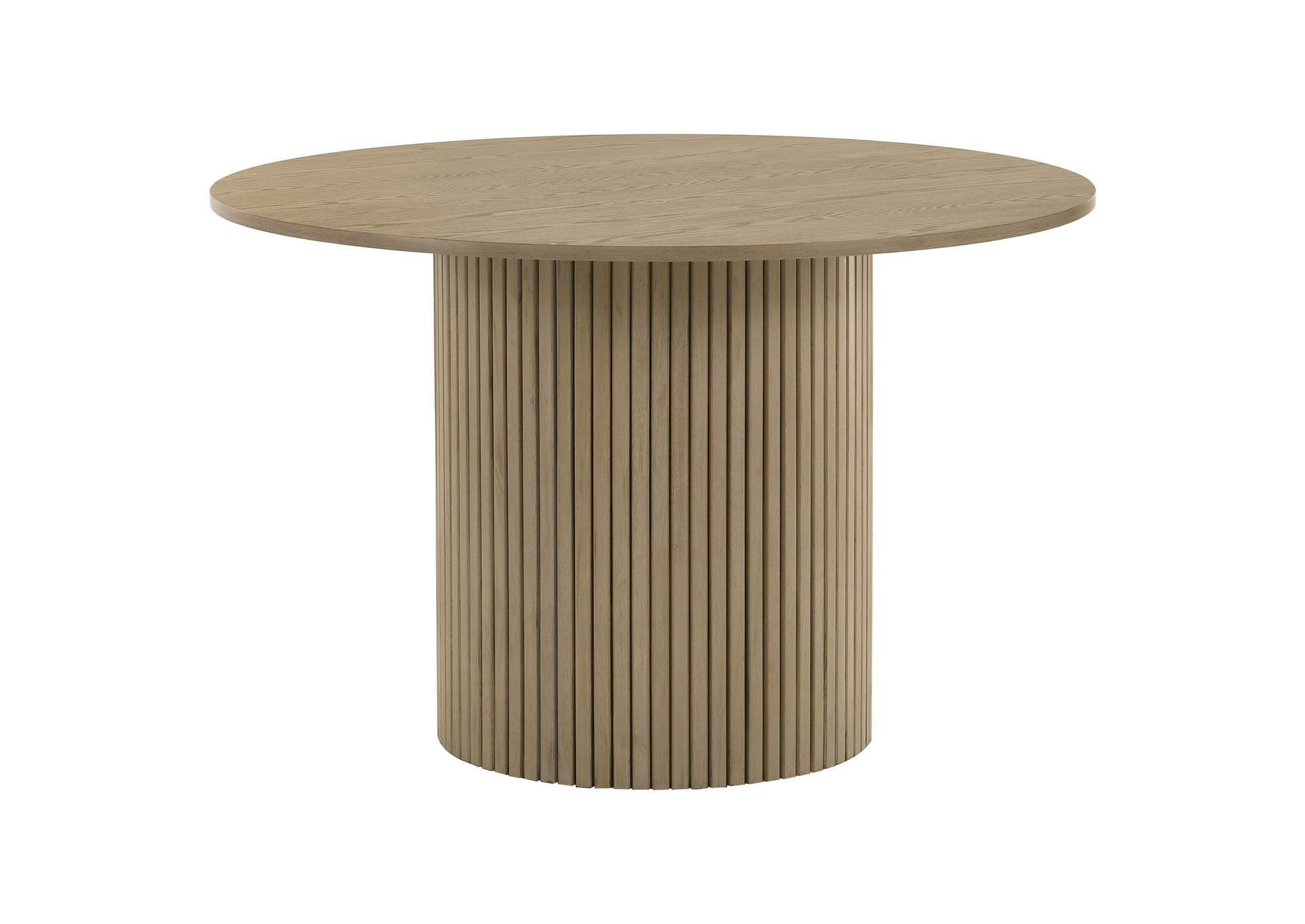 Hamlyn 5-piece Round Wood Dining Set Grey and Natural Oak image 3