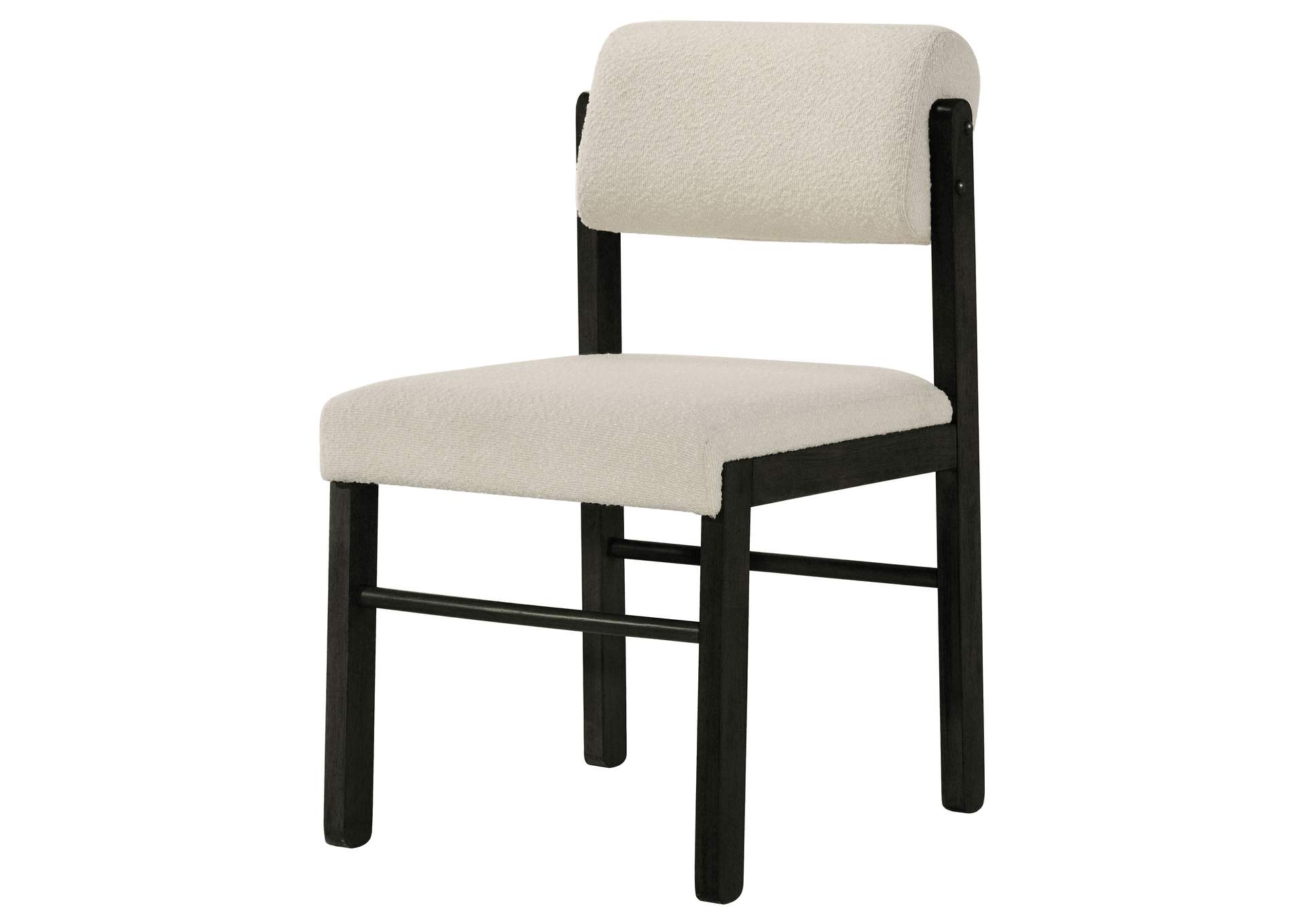 Kehoe Upholstered Dining Side Chair Cream and Black (Set of 2) image 5