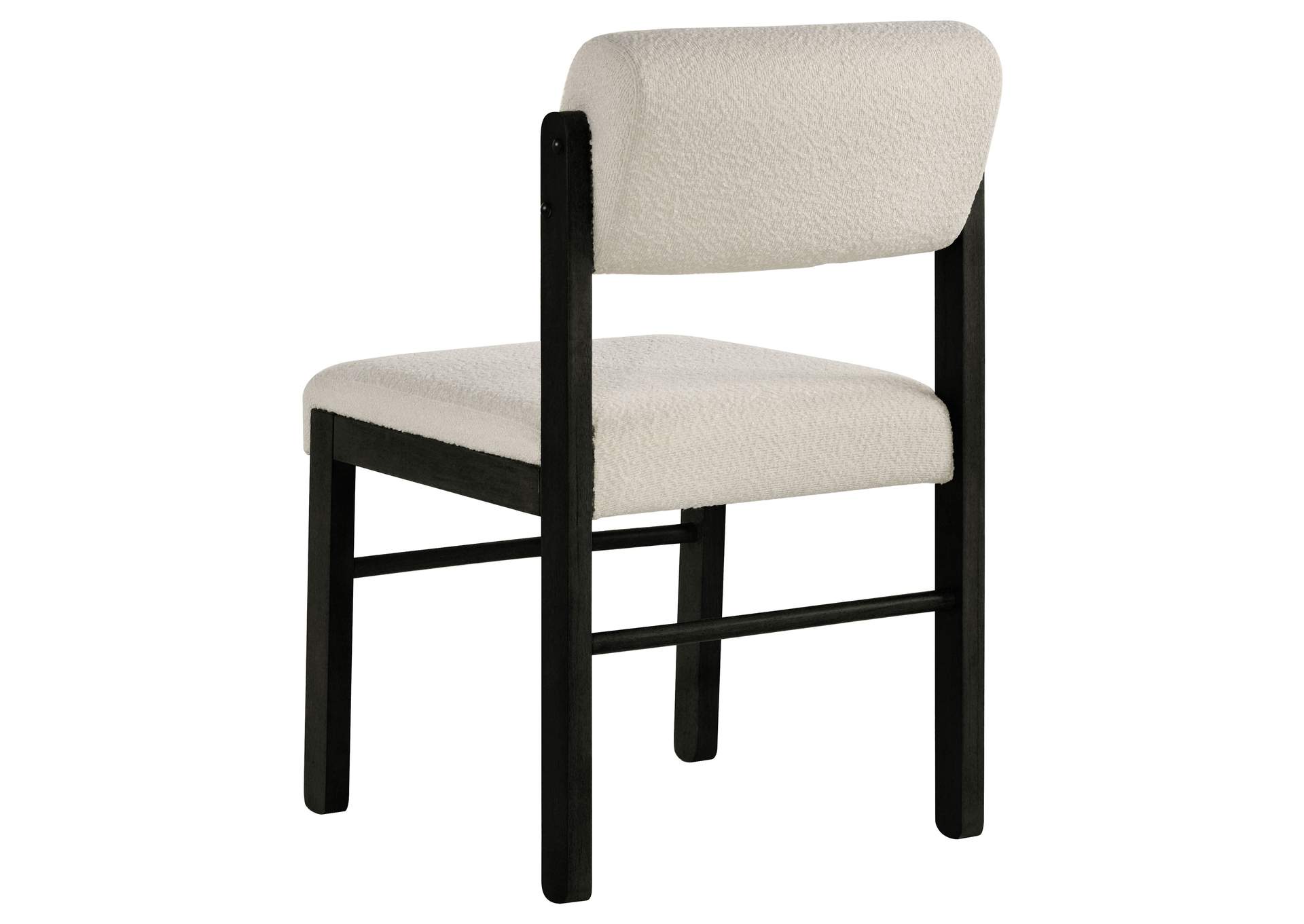 Kehoe Upholstered Dining Side Chair Cream and Black (Set of 2) image 7