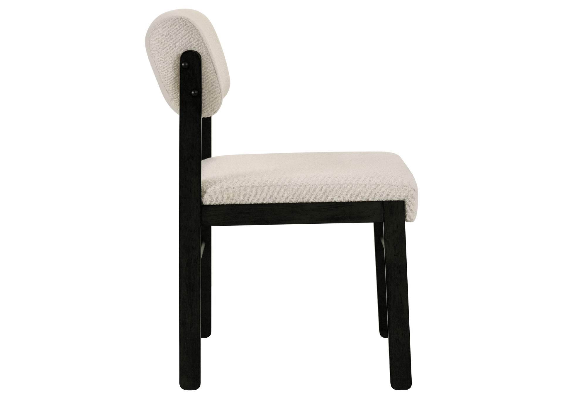 Kehoe Upholstered Dining Side Chair Cream and Black (Set of 2) image 9