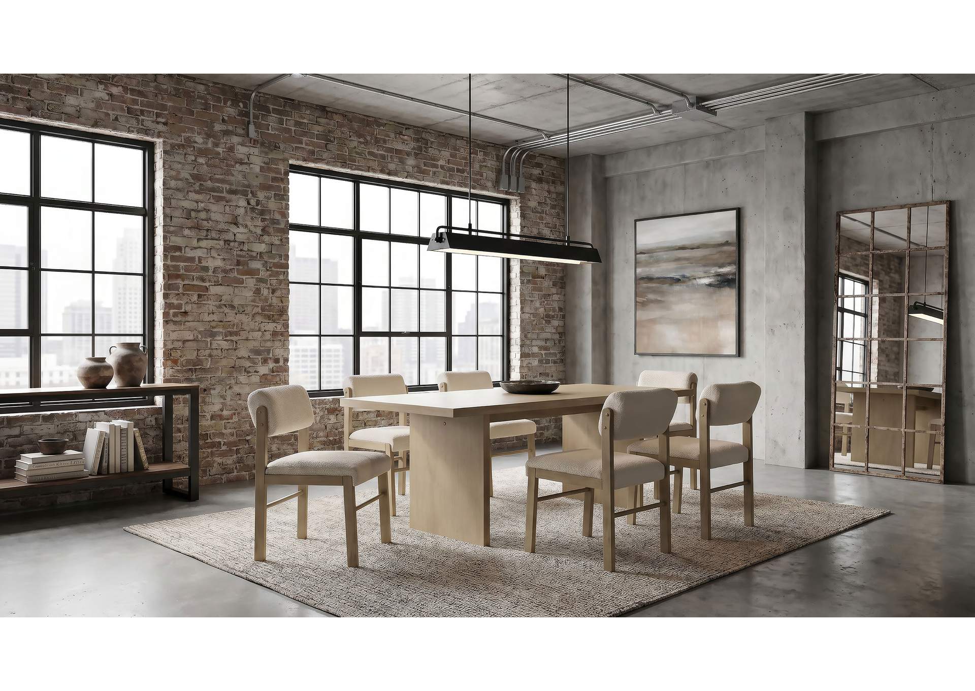 Kehoe Upholstered Dining Side Chair Cream and Natural Oak (Set of 2) image 17