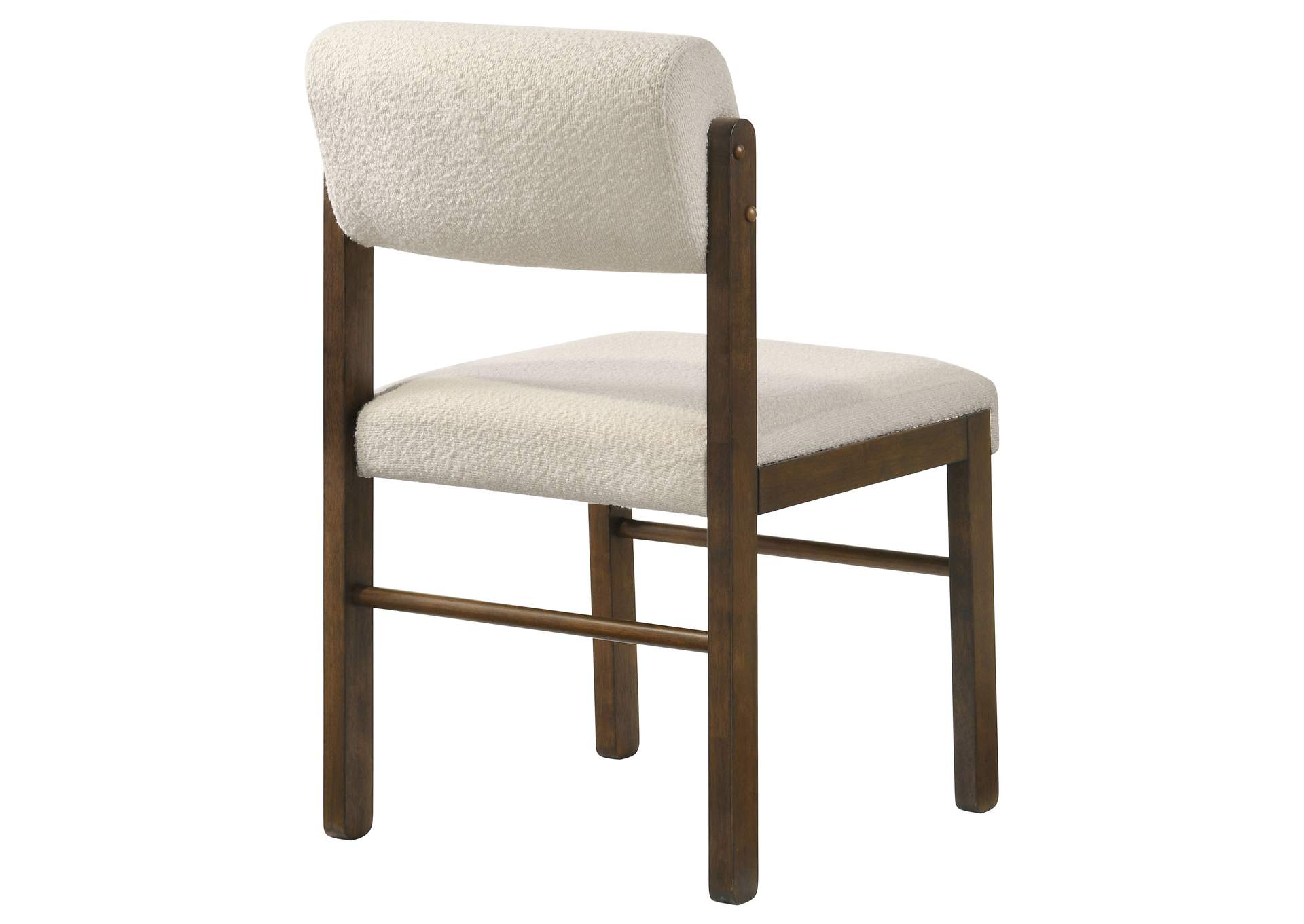 Kehoe Upholstered Dining Side Chair Cream and Walnut (Set of 2) image 9