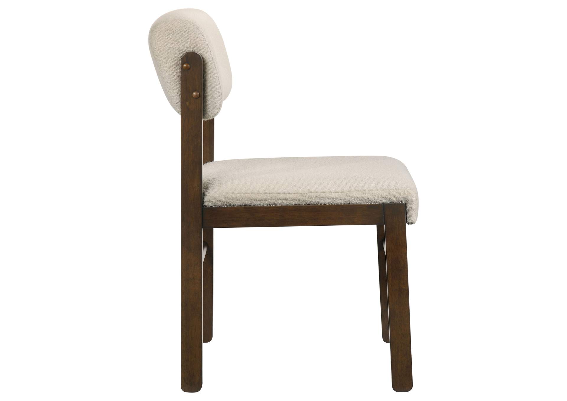 Kehoe Upholstered Dining Side Chair Cream and Walnut (Set of 2) image 10