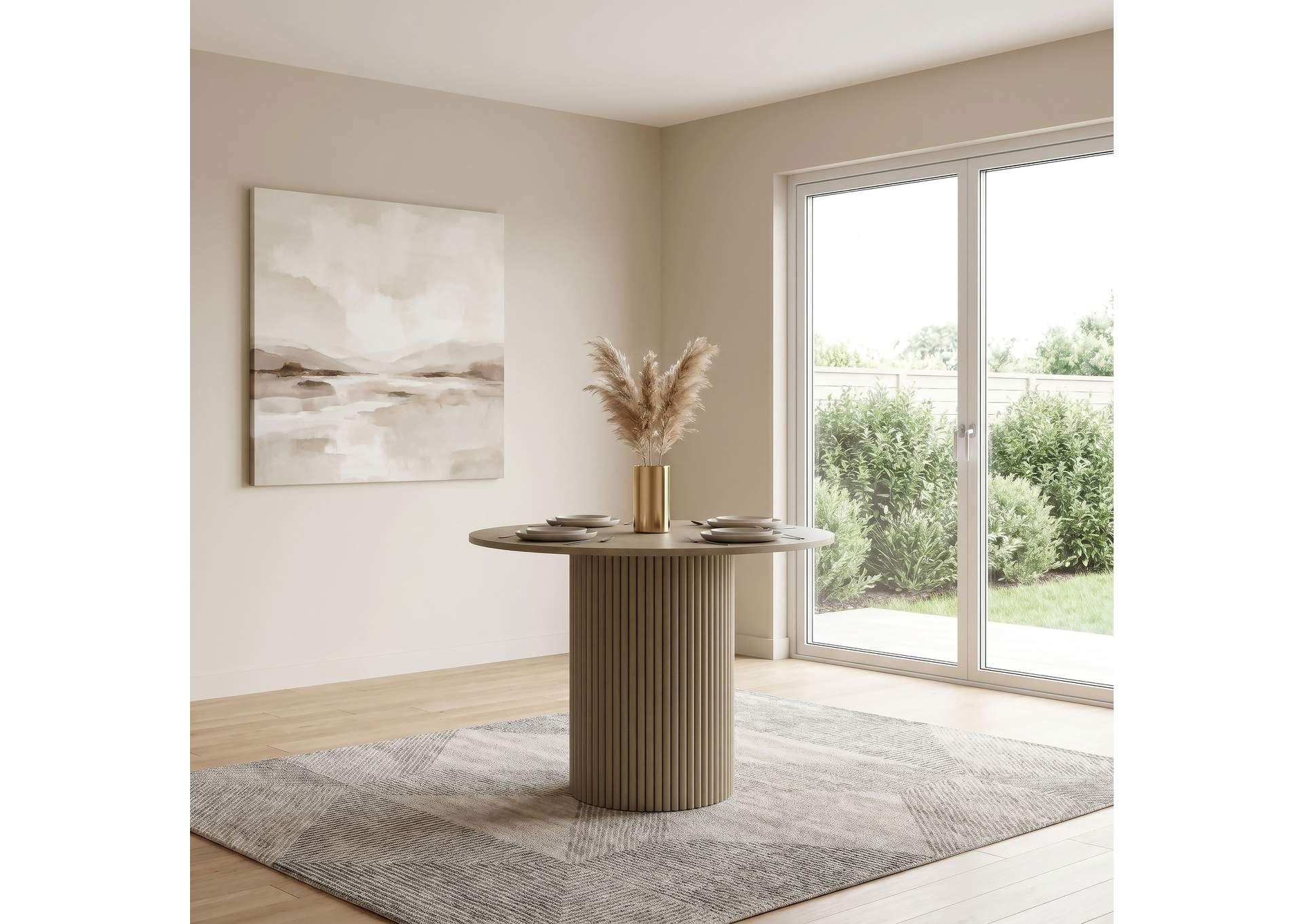 Hamlyn 43-inch Round Wood Counter Height Dining Table Natural Oak image 4