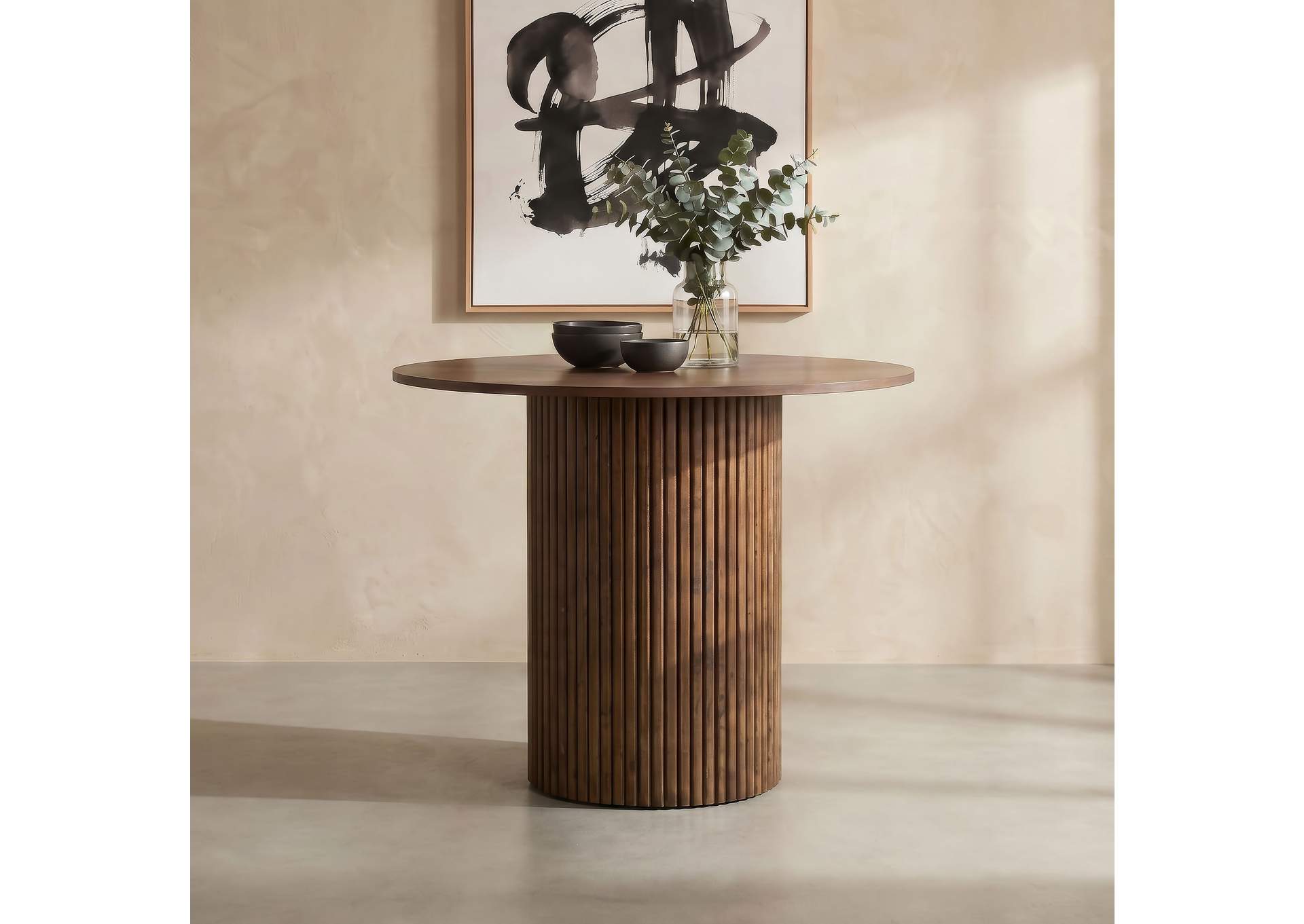 Hamlyn 43-inch Round Wood Counter Height Dining Table Walnut image 4