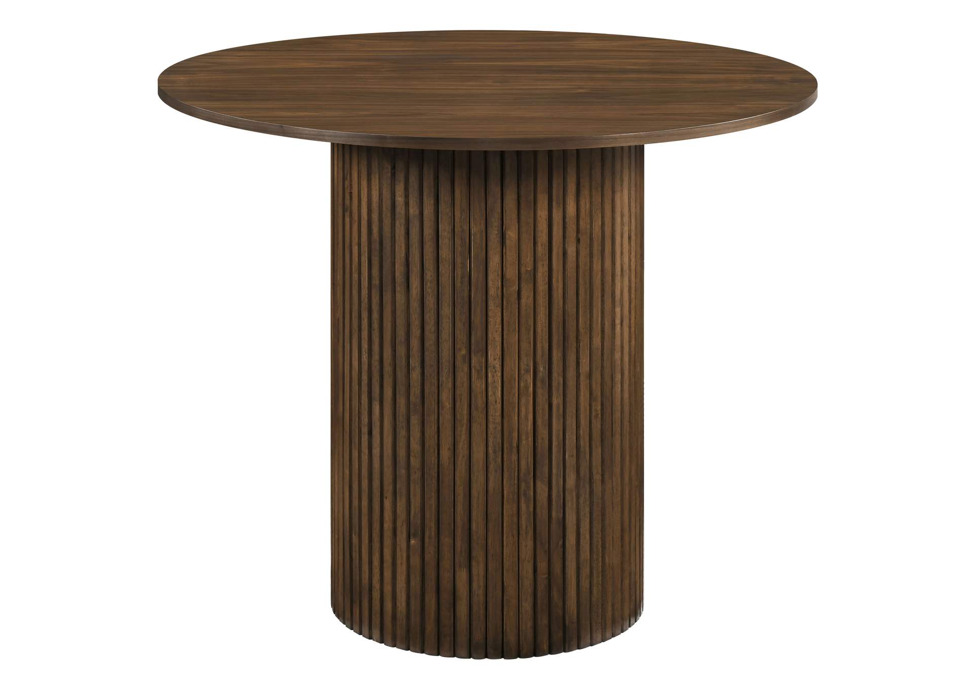 Hamlyn 43-inch Round Wood Counter Height Dining Table Walnut image 1