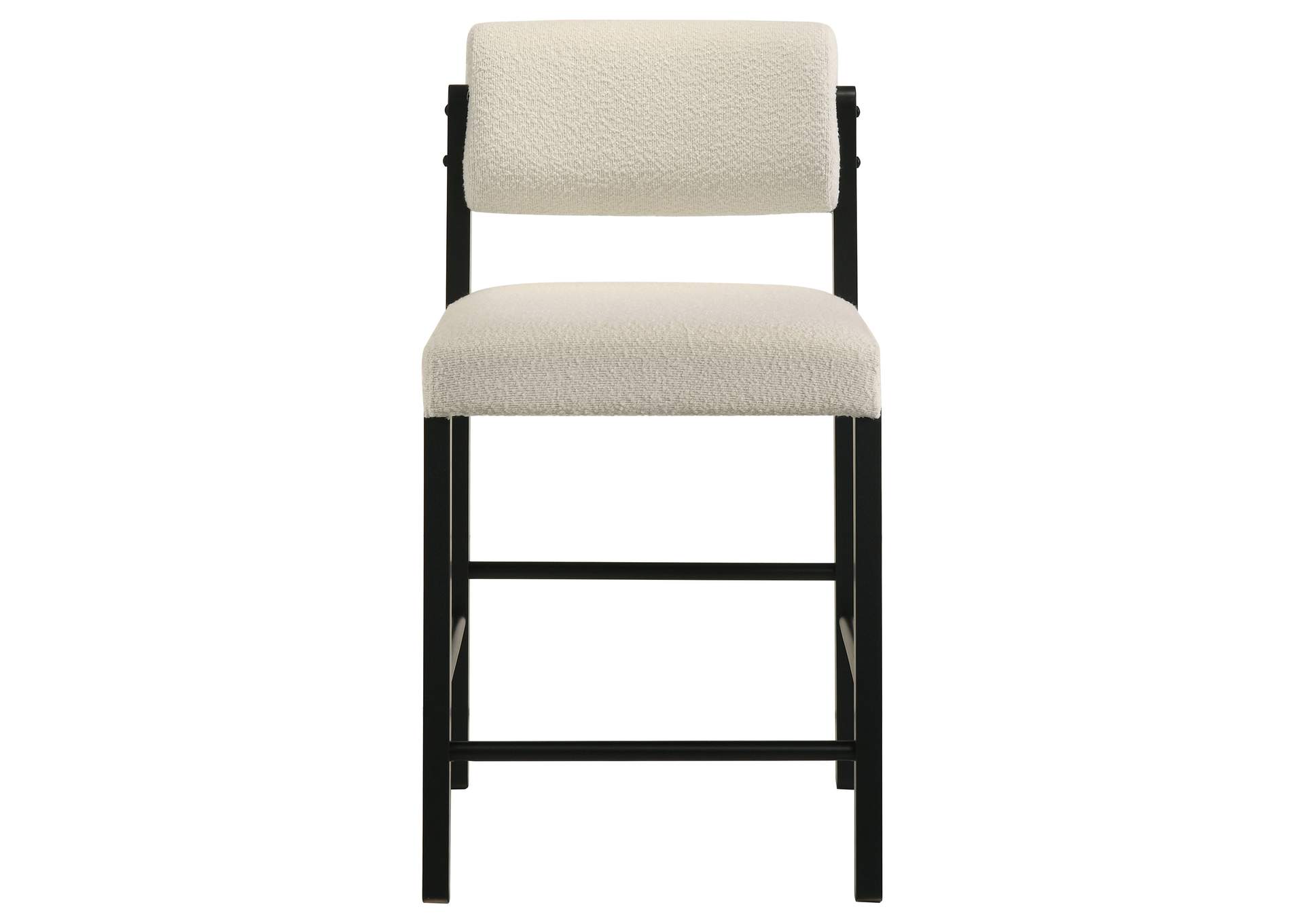 Kehoe Upholstered Counter Height Chair Cream and Black (Set of 2) image 5