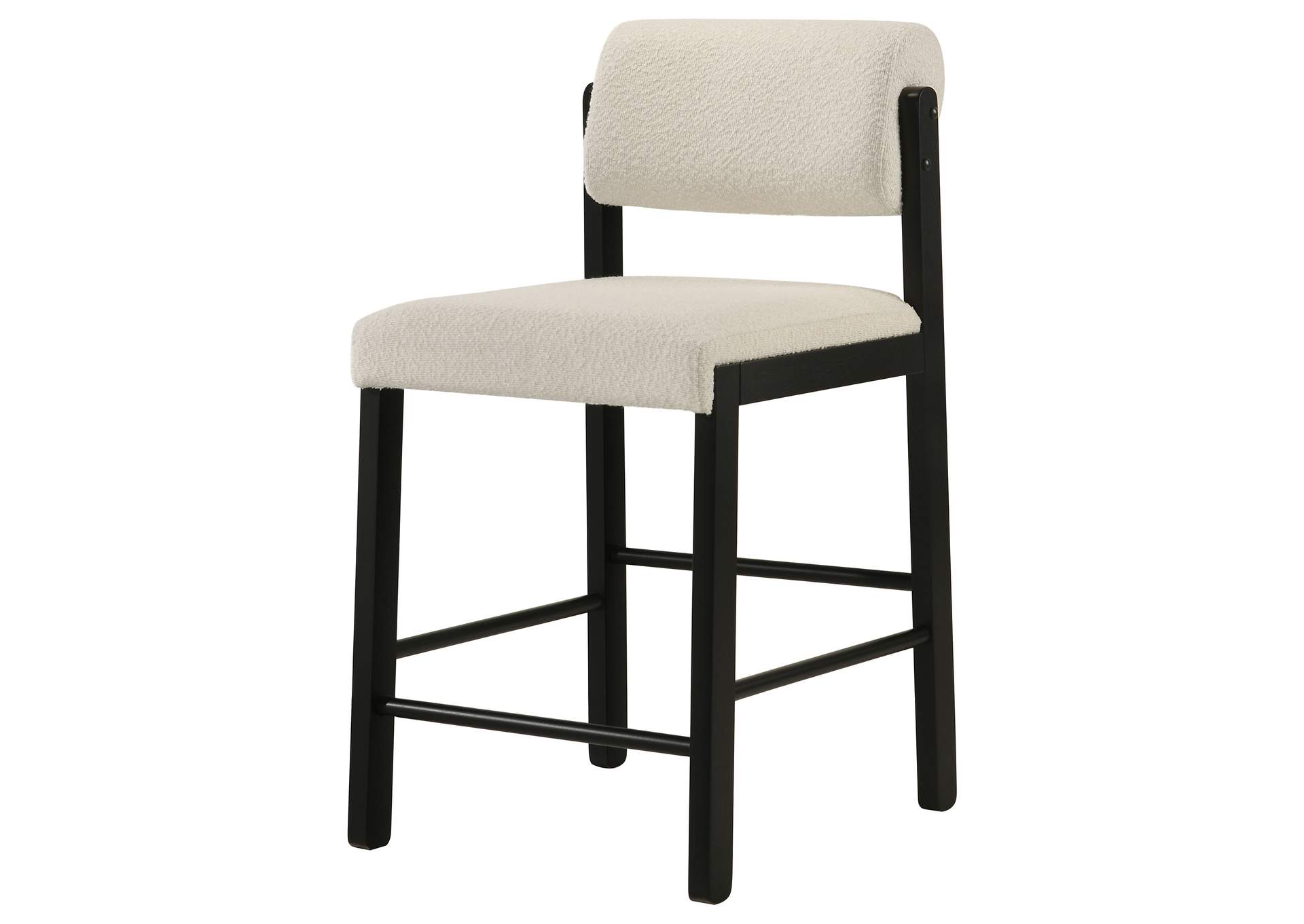 Kehoe Upholstered Counter Height Chair Cream and Black (Set of 2) image 6