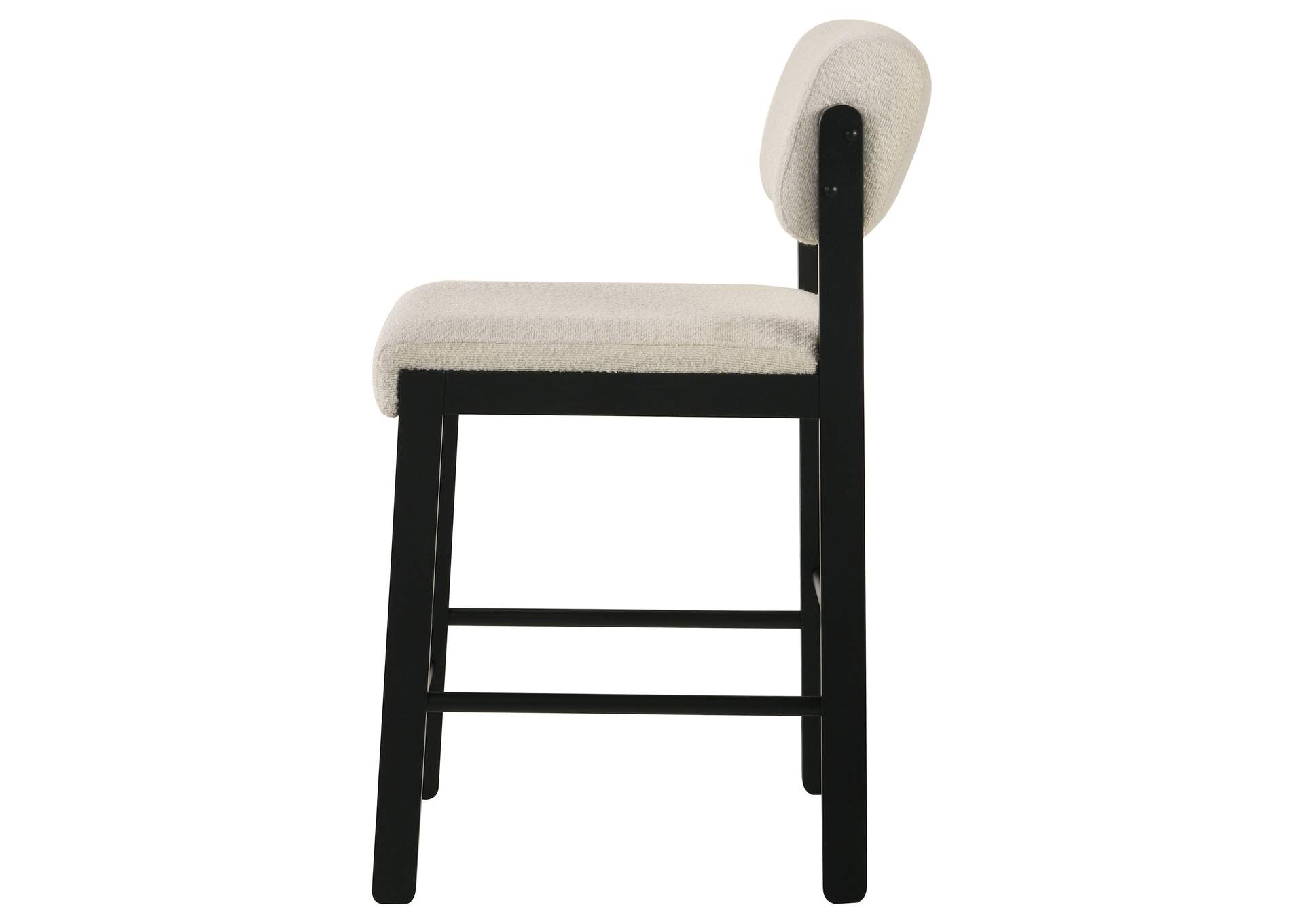 Kehoe Upholstered Counter Height Chair Cream and Black (Set of 2) image 7