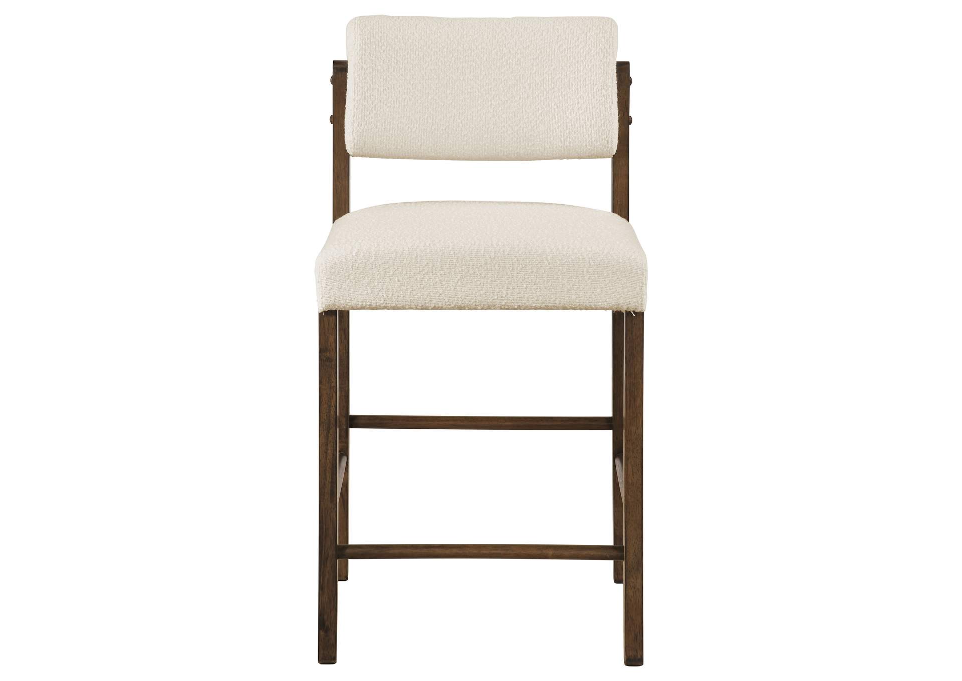 Kehoe Upholstered Counter Height Chair Cream and Walnut (Set of 2) image 4