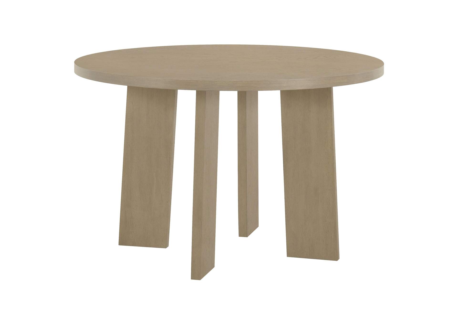 Strouse 47-inch Round Wood Dining Room Table Natural Oak image 1